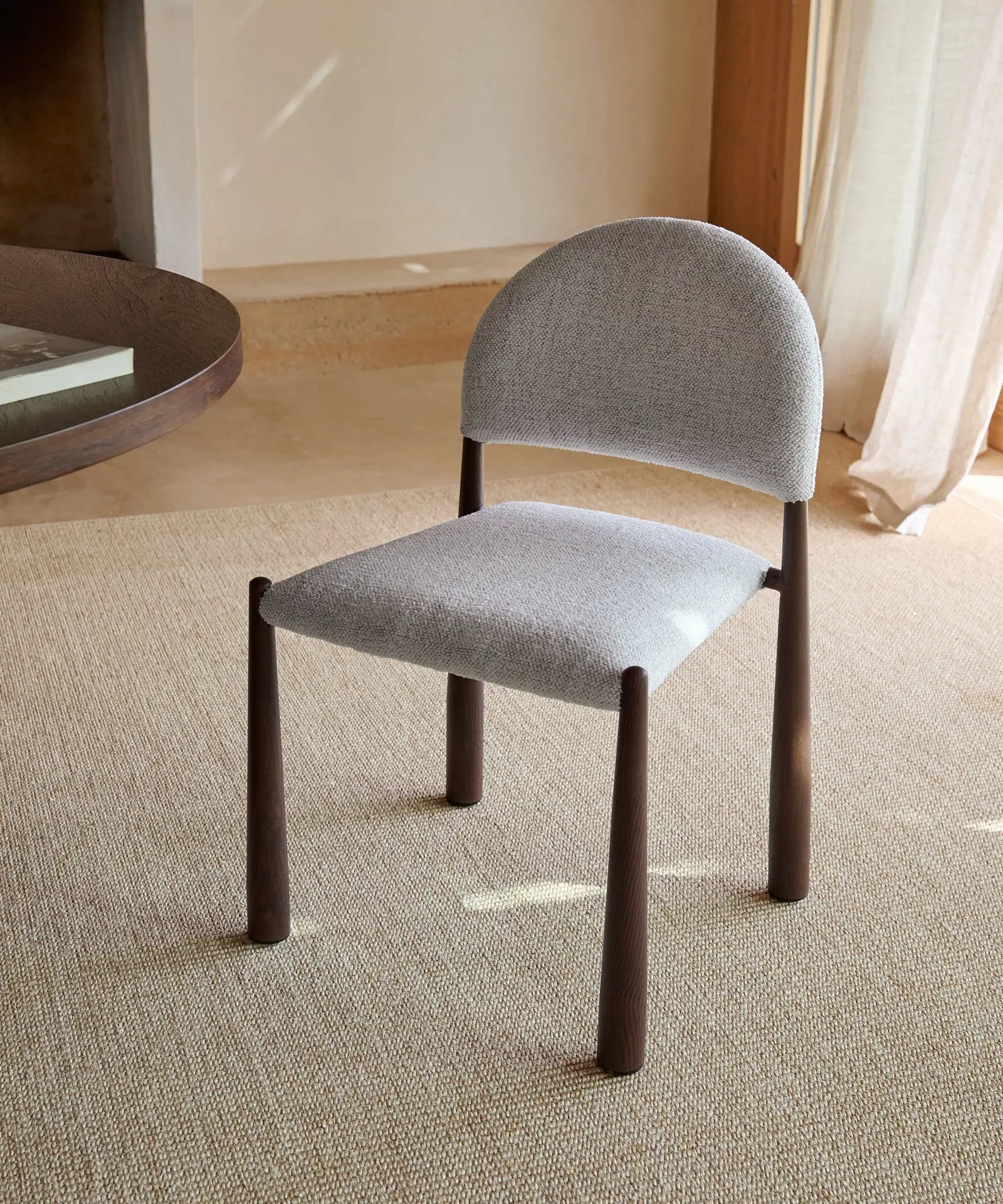 Chaise de salle à manger en bois rembourrée Blair