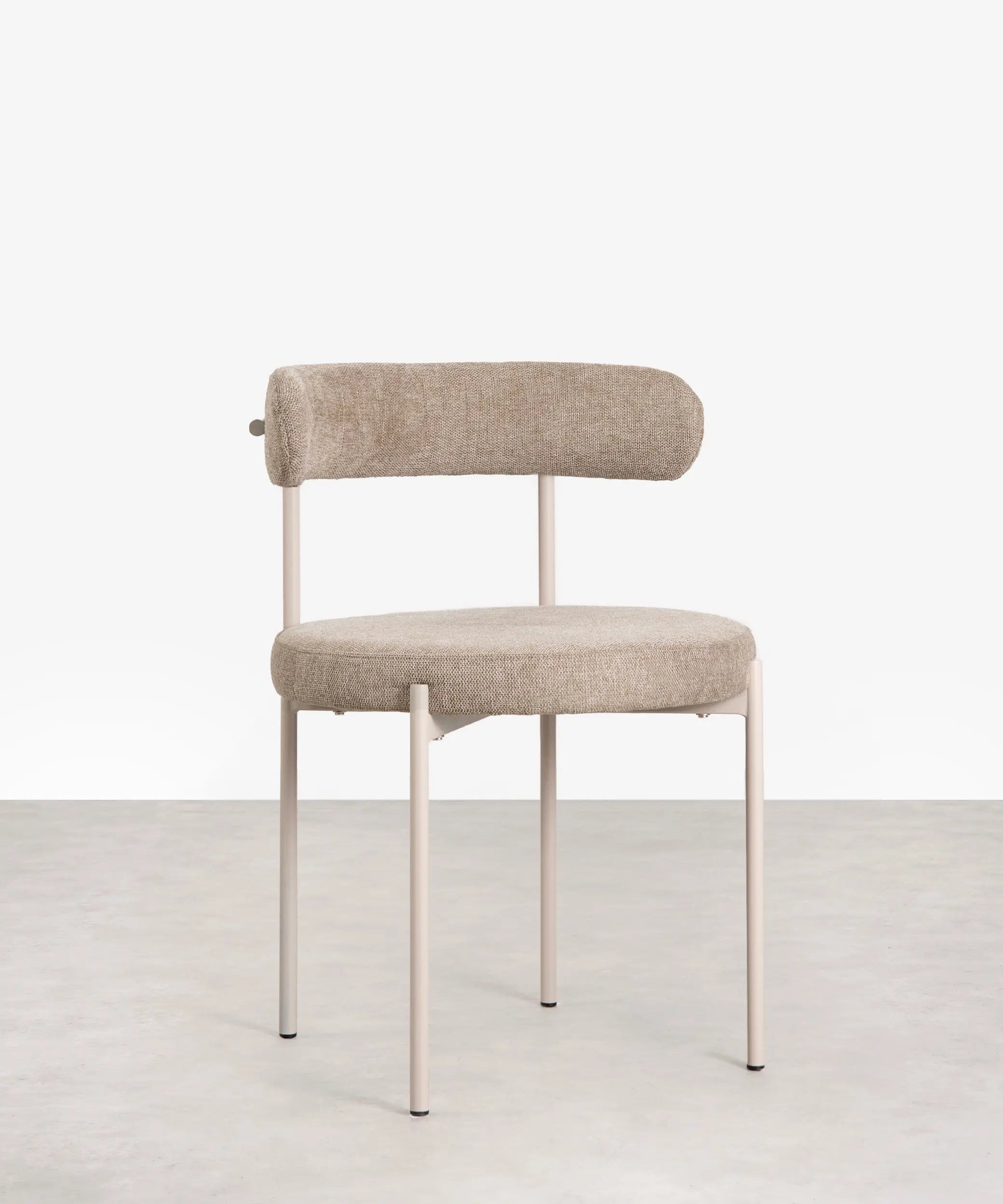 Chaise de salle à manger en tissu et métal Alexia