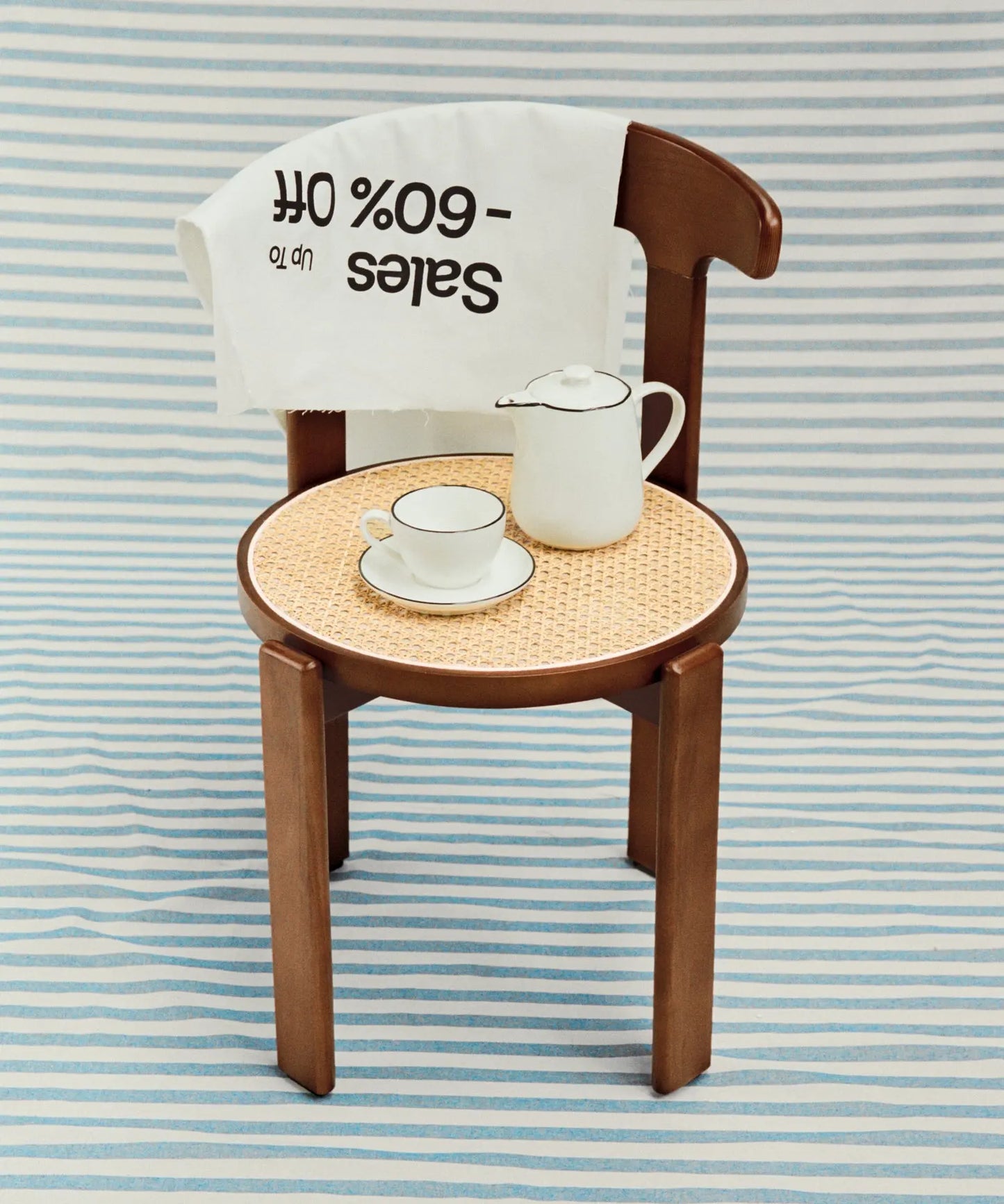 55785480290690 Silla de Comedor en Madera y Ratán Delia Sillas de Madera Northdeco
