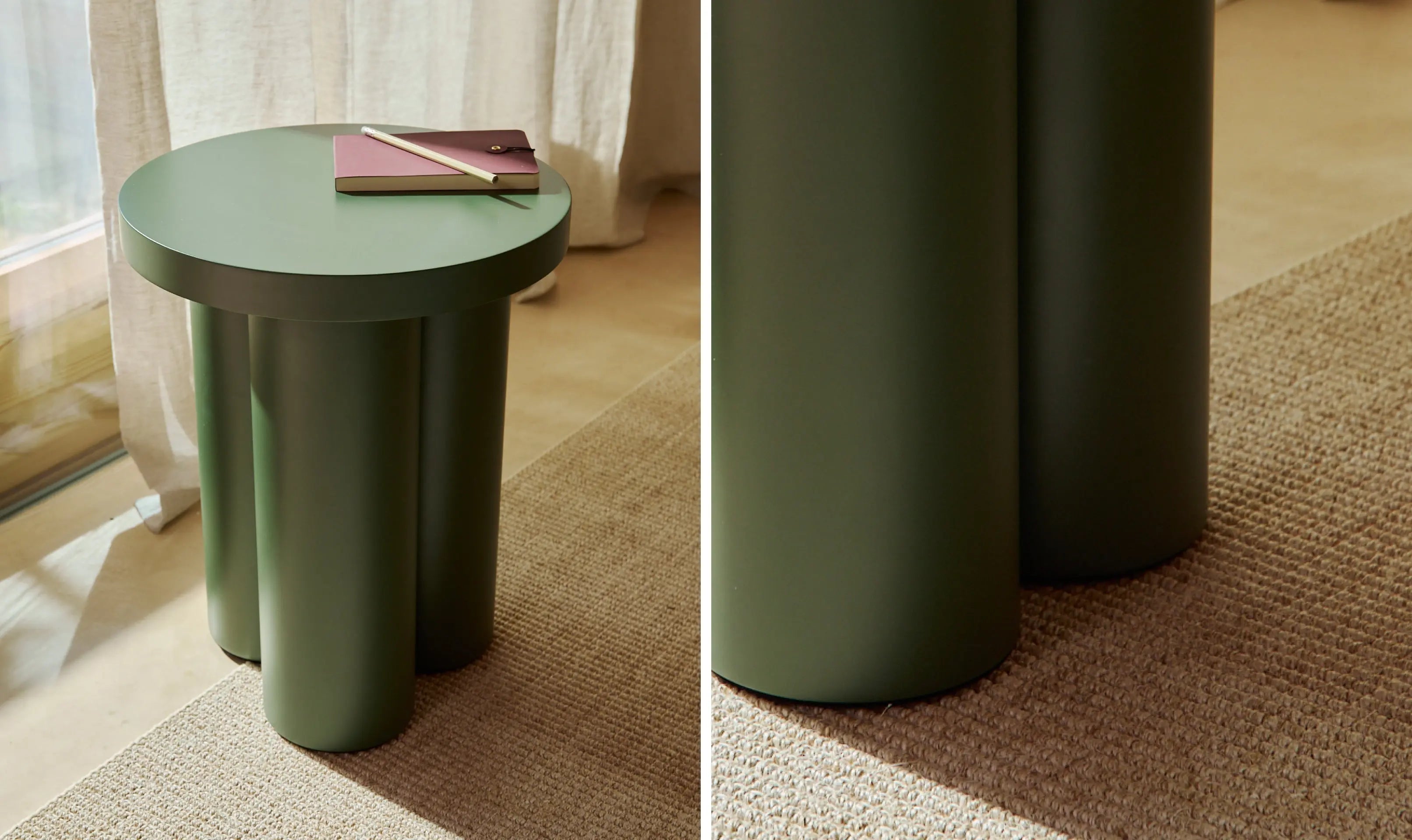 55503078392194 Mesita auxiliar de madera Arvin (50x50 cm) Mesas de Madera Northdeco