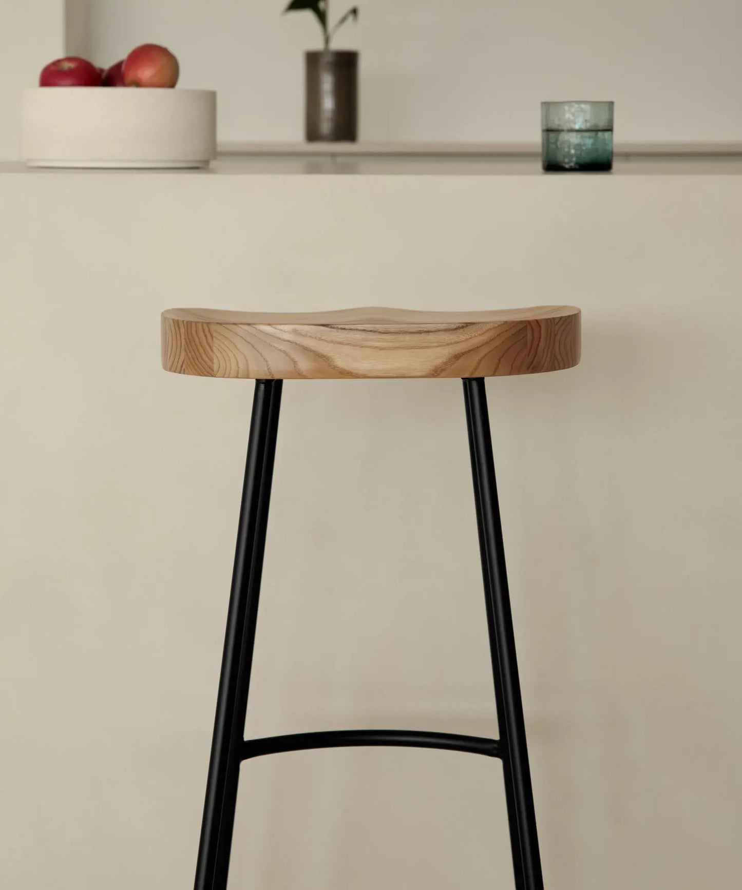 55534991737218 Taburete Alto en Acero y Madera Mel Taburetes Northdeco