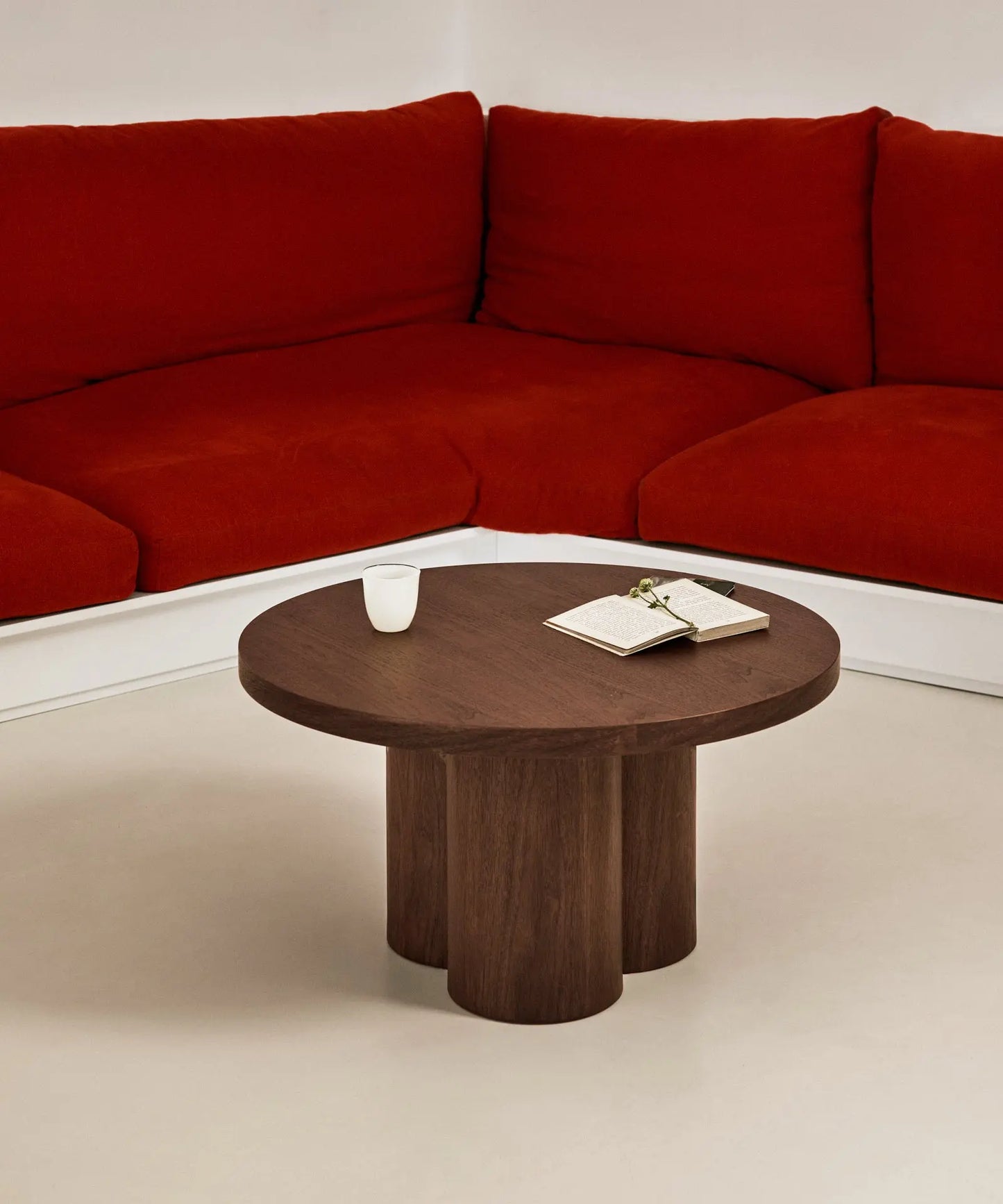 49046401352017 Mesa de Centro Redonda en Madera Odette (80 cm) Mesas de Madera Northdeco