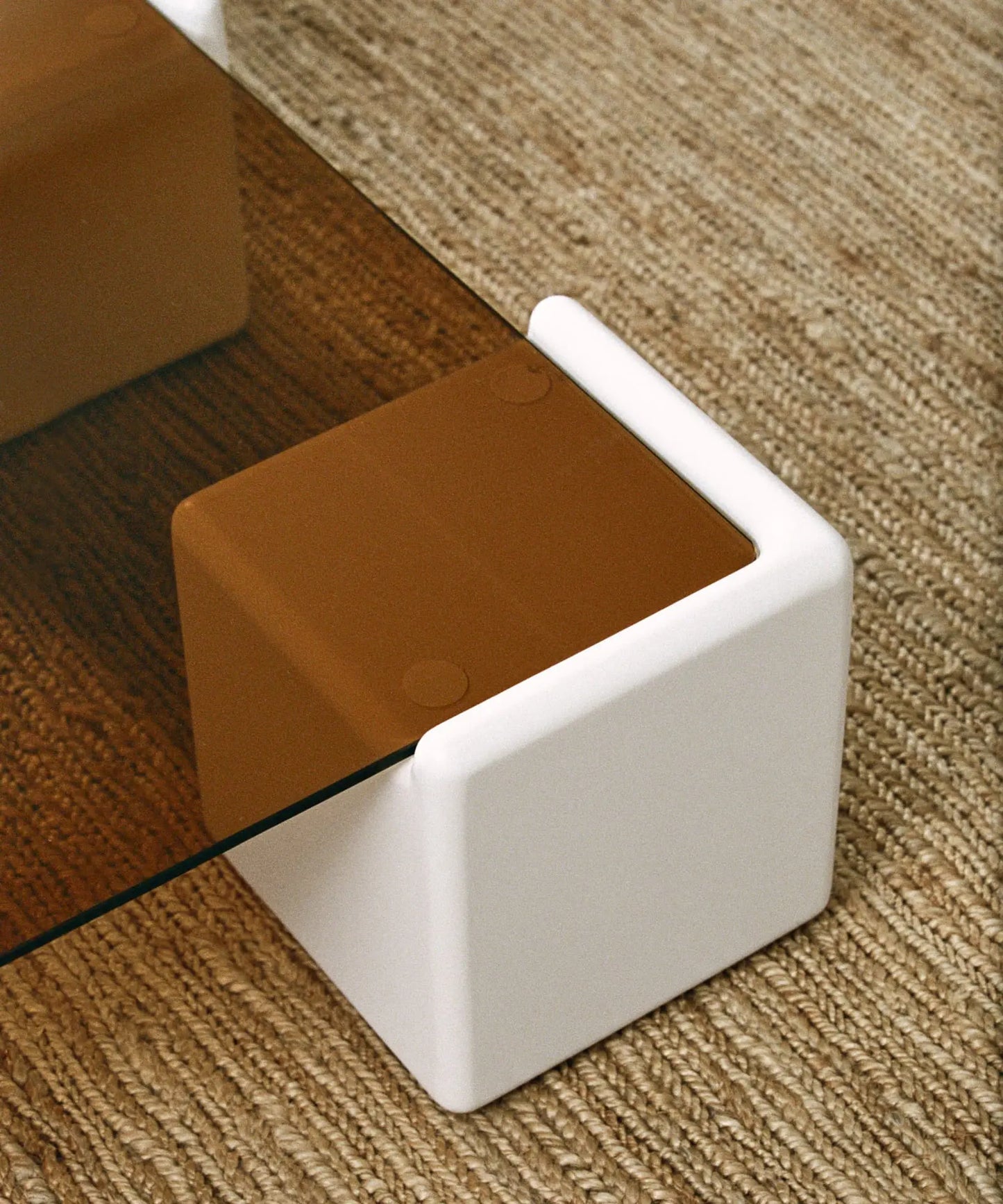 56686843527554 Mesa de Centro Rectangular de Cristal y Madera Denna (120x80cm) Mesas de Cristal Northdeco