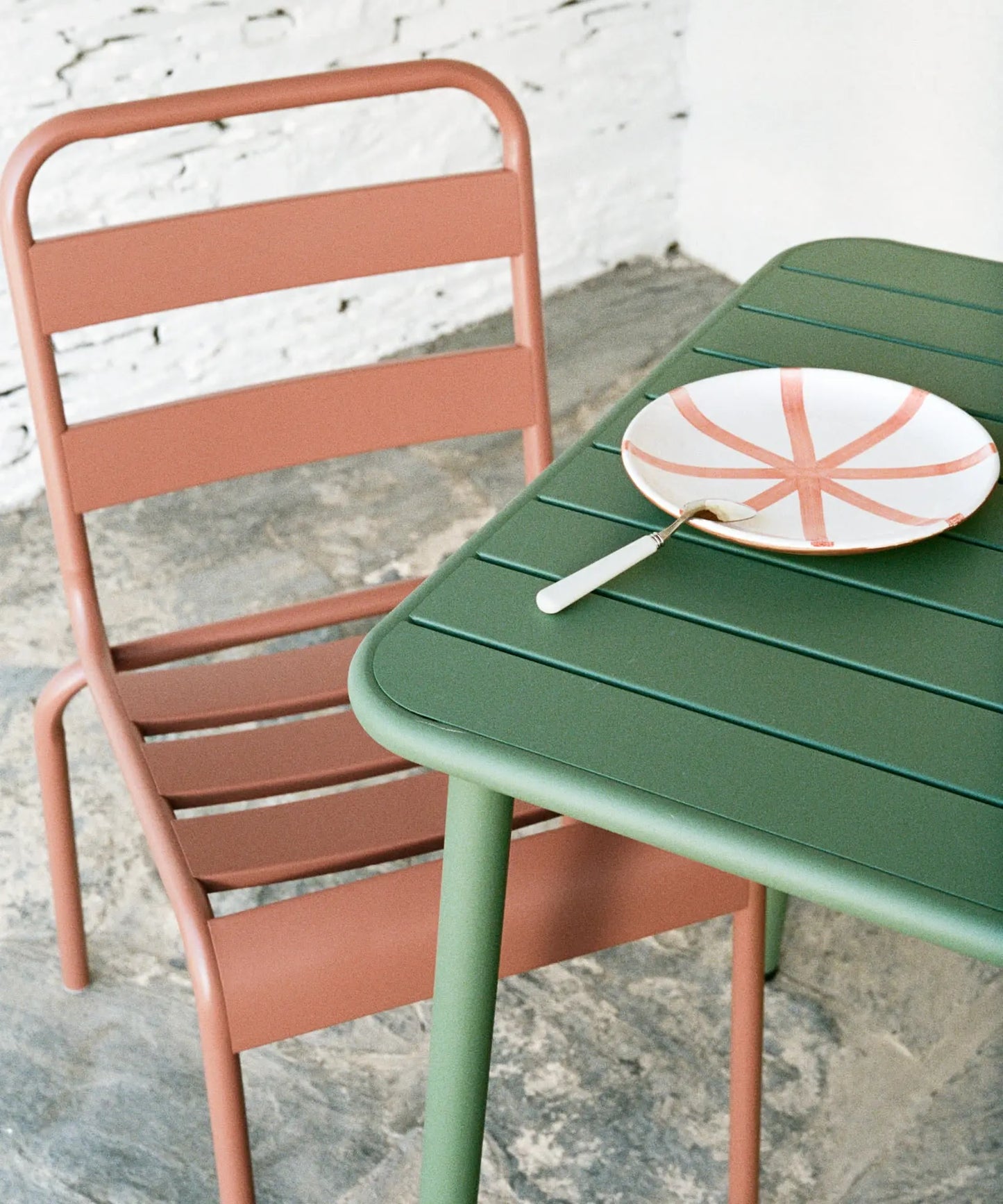 55102314381698 Mesa exterior de metal cuadrada Brisa (70x70 cm) Mesas Northdeco