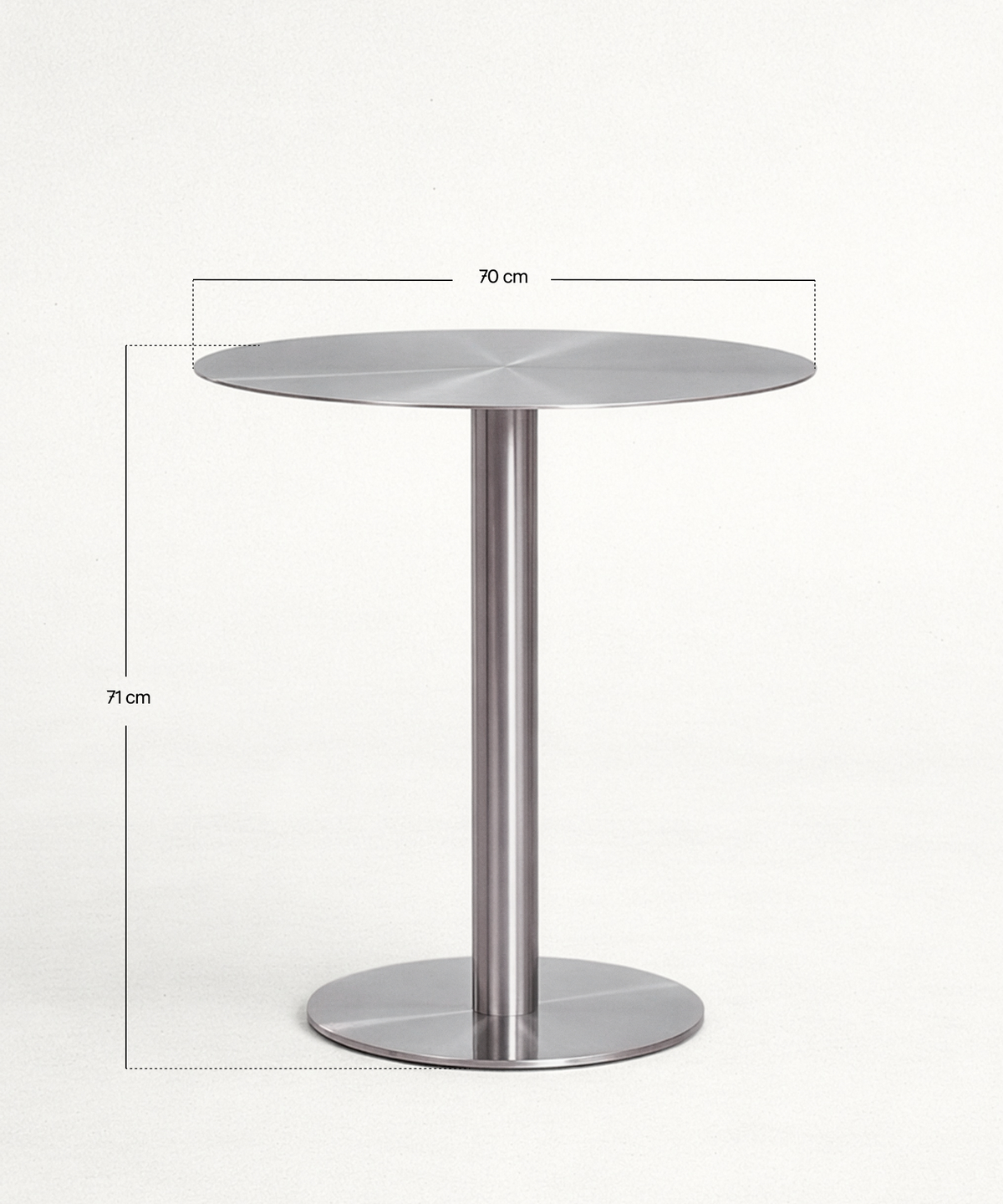 Runder Metall-Gartentisch in Fade (Ø70 cm) – Northdeco