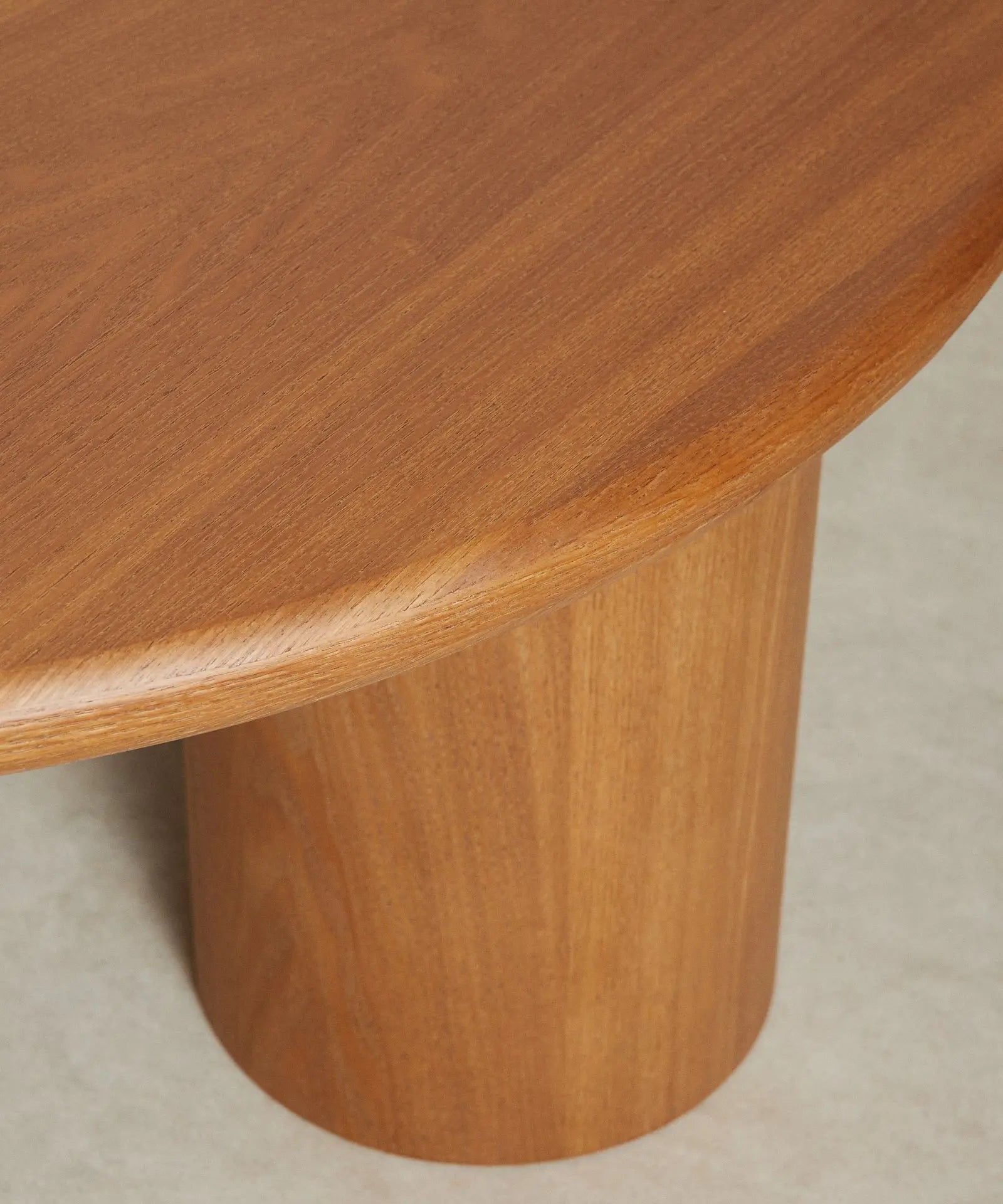 55498348495234 Mesa de Centro Redonda en Madera Aisha (80 cm) Mesas de Madera Northdeco