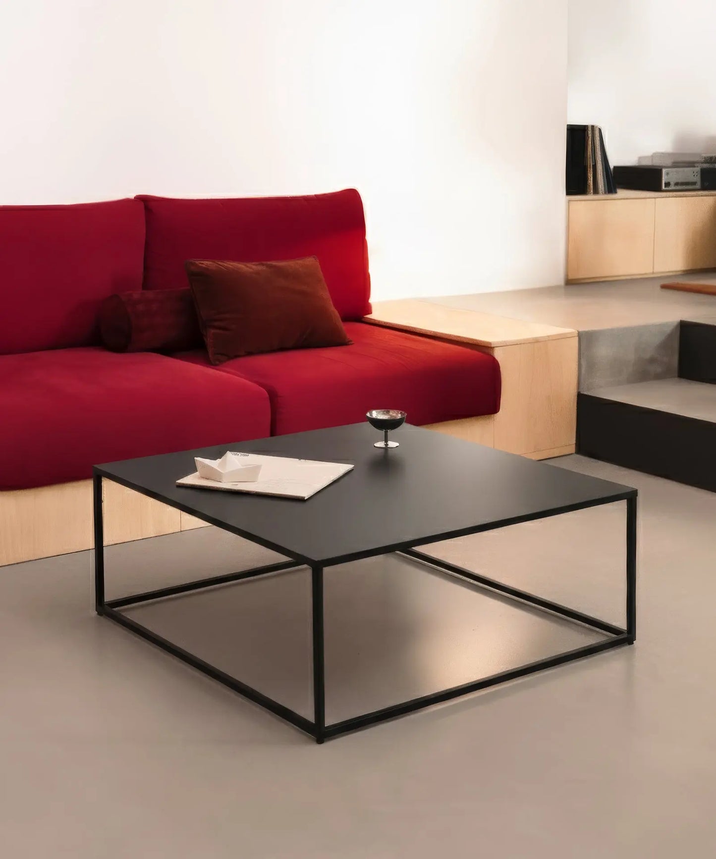 55823212118402 Mesa de Centro Cuadrada en Acero Eiron (90x90cm) Mesas Northdeco