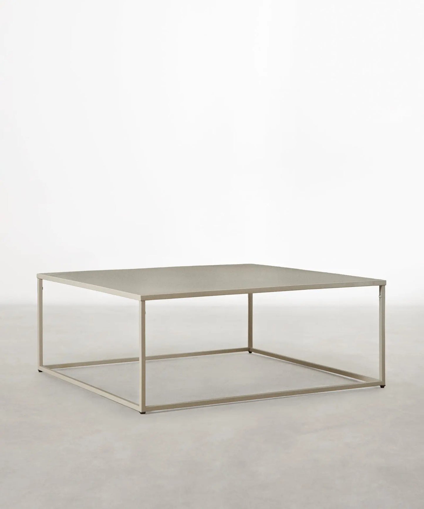 55823224832386 Mesa de Centro Cuadrada en Acero Eiron (90x90cm) Mesas Northdeco Beige
