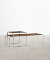 55253246312834 Mesas de Centro en Acero y Cristal Templado Lesvos Mesas Auxiliares Northdeco
