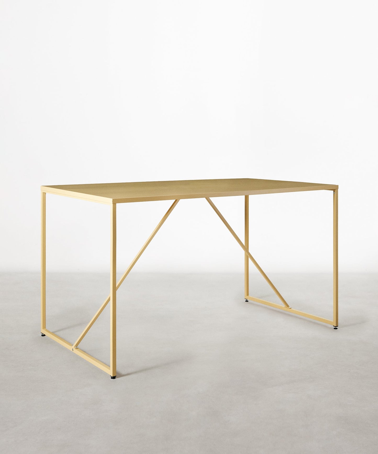 55822973010306 Mesa de Escritorio en Acero Laminado Varek Mesas Northdeco Mantequilla