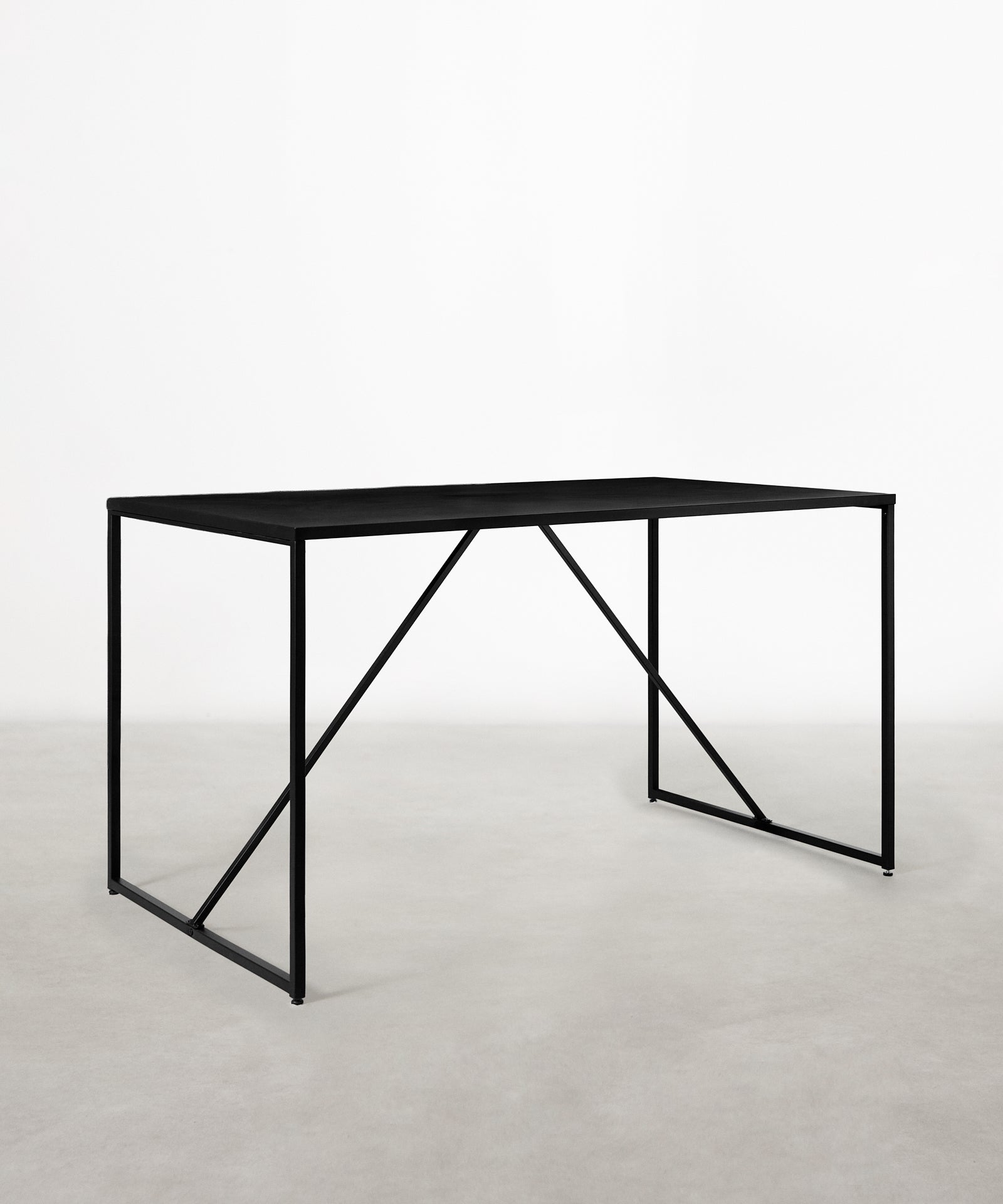 55822830895490 Mesa de Escritorio en Acero Laminado Varek Mesas Northdeco Negro