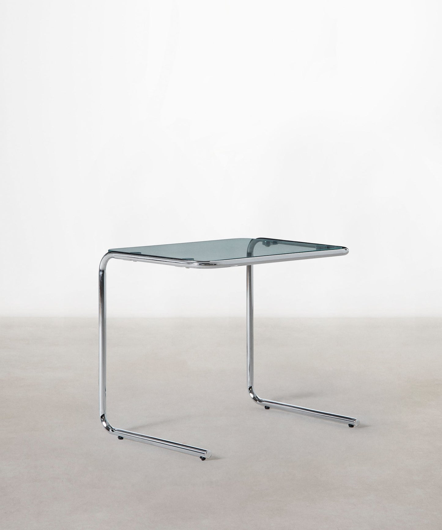 56320831259010 Mesa Auxiliar de Metal y Cristal Templado Bonet Mesas Auxiliares Northdeco