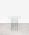 48780923240785 Mesa de Cristal Rectangular Eleonora (180 cm x 90 cm) Mesas de Cristal Northdeco