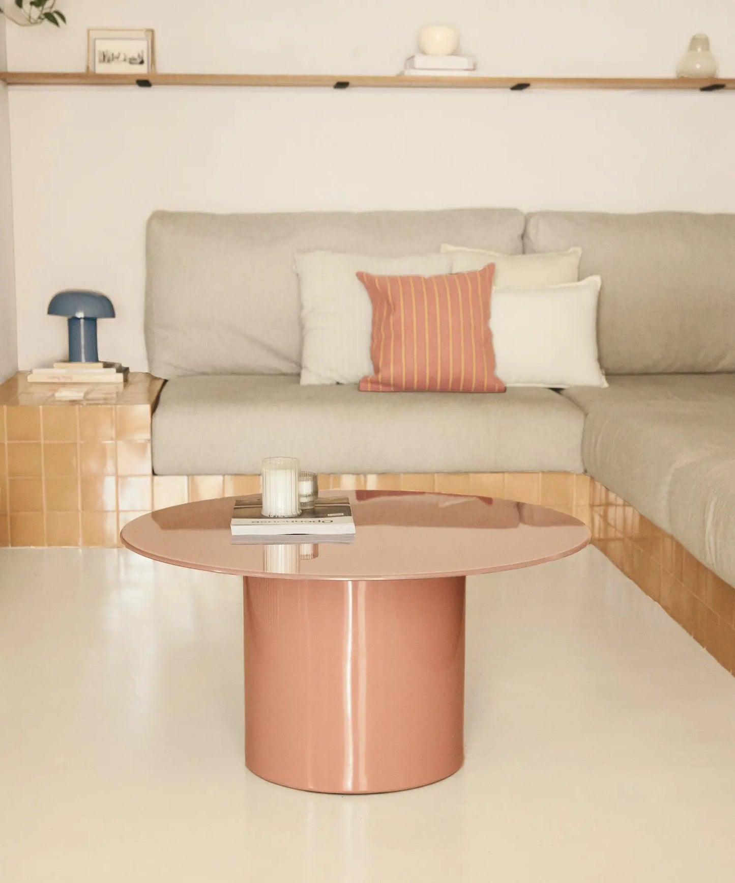 56662076686722 Mesa de Centro en Acero Lacado Mellow (80 cm) Mesas Auxiliares Northdeco