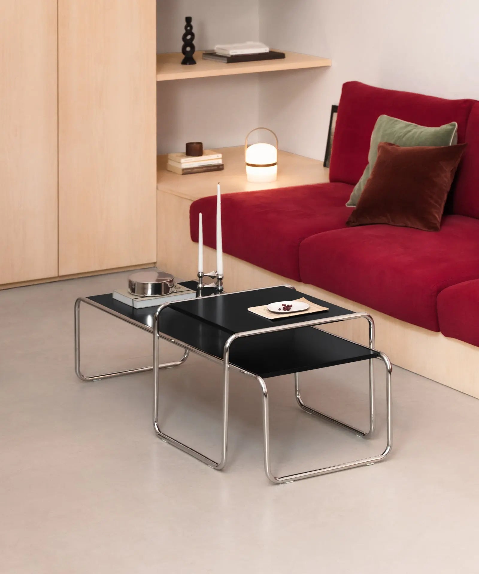 41723115569331 Mesas de Centro en Acero y Madera Santorini Mesas de Centro Northdeco