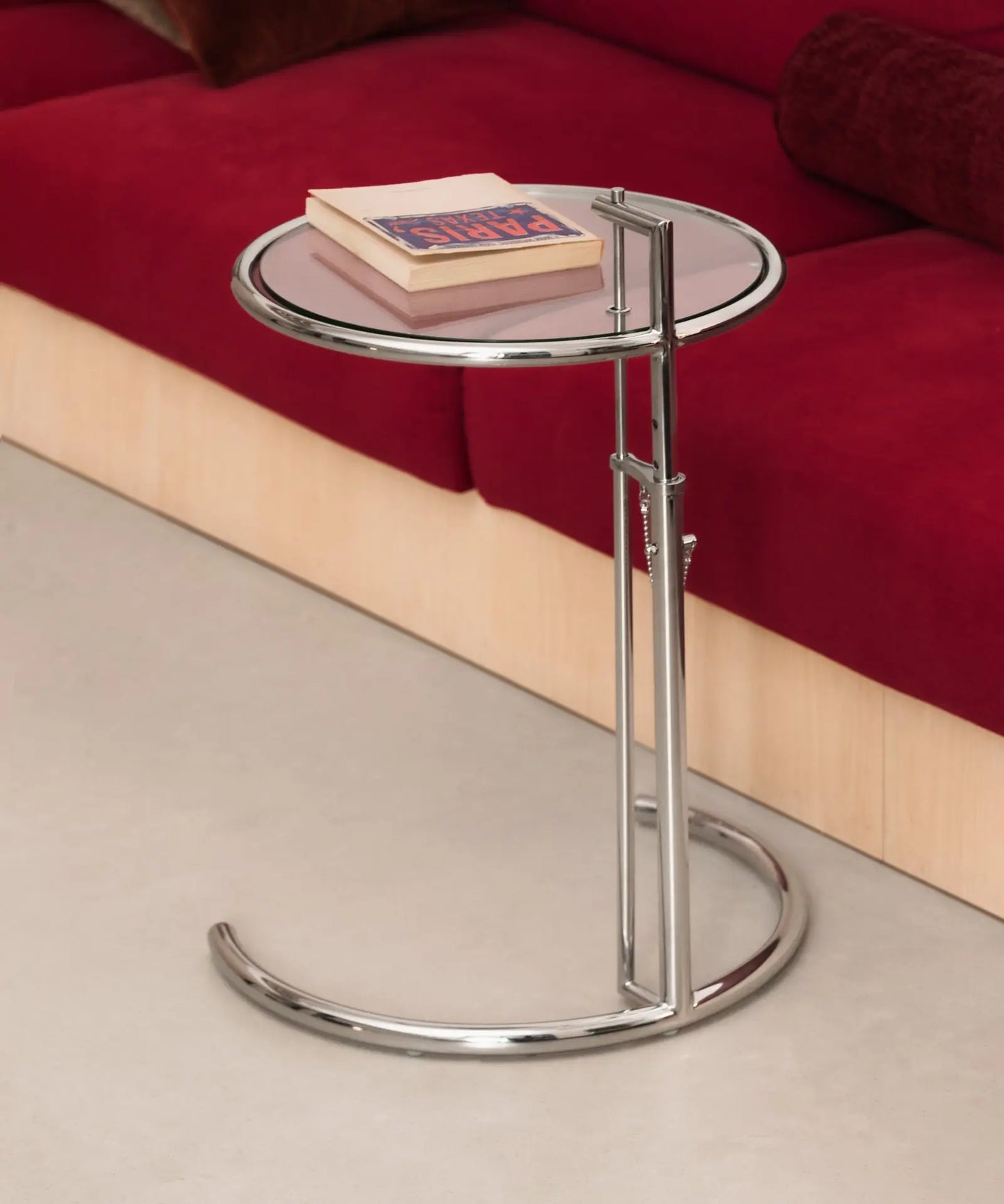 42290320900275 Mesa Auxiliar en Acero y Cristal Helen Mesas Auxiliares Northdeco