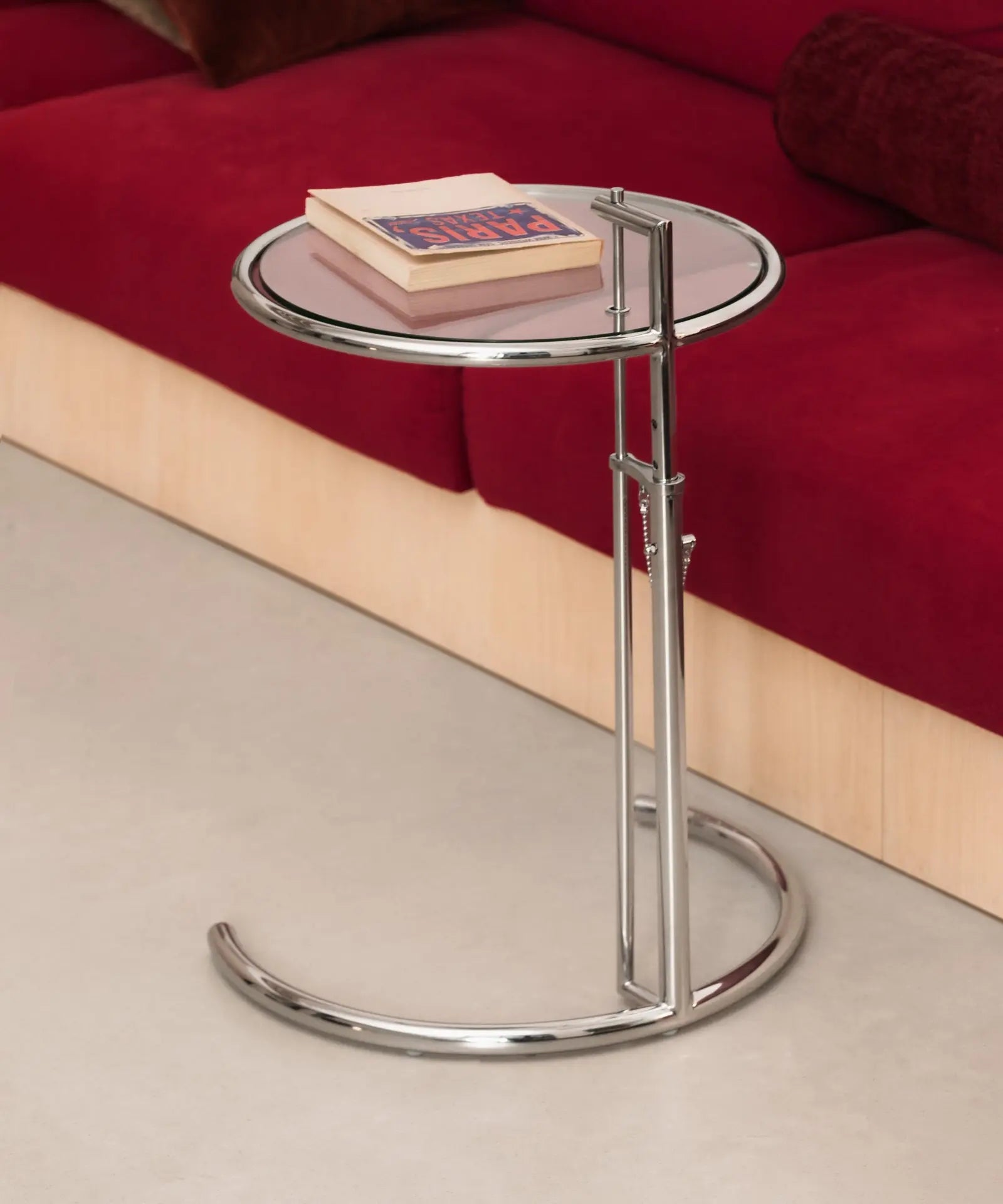 42290320900275 Mesa Auxiliar en Acero y Cristal Helen Mesas Auxiliares Northdeco