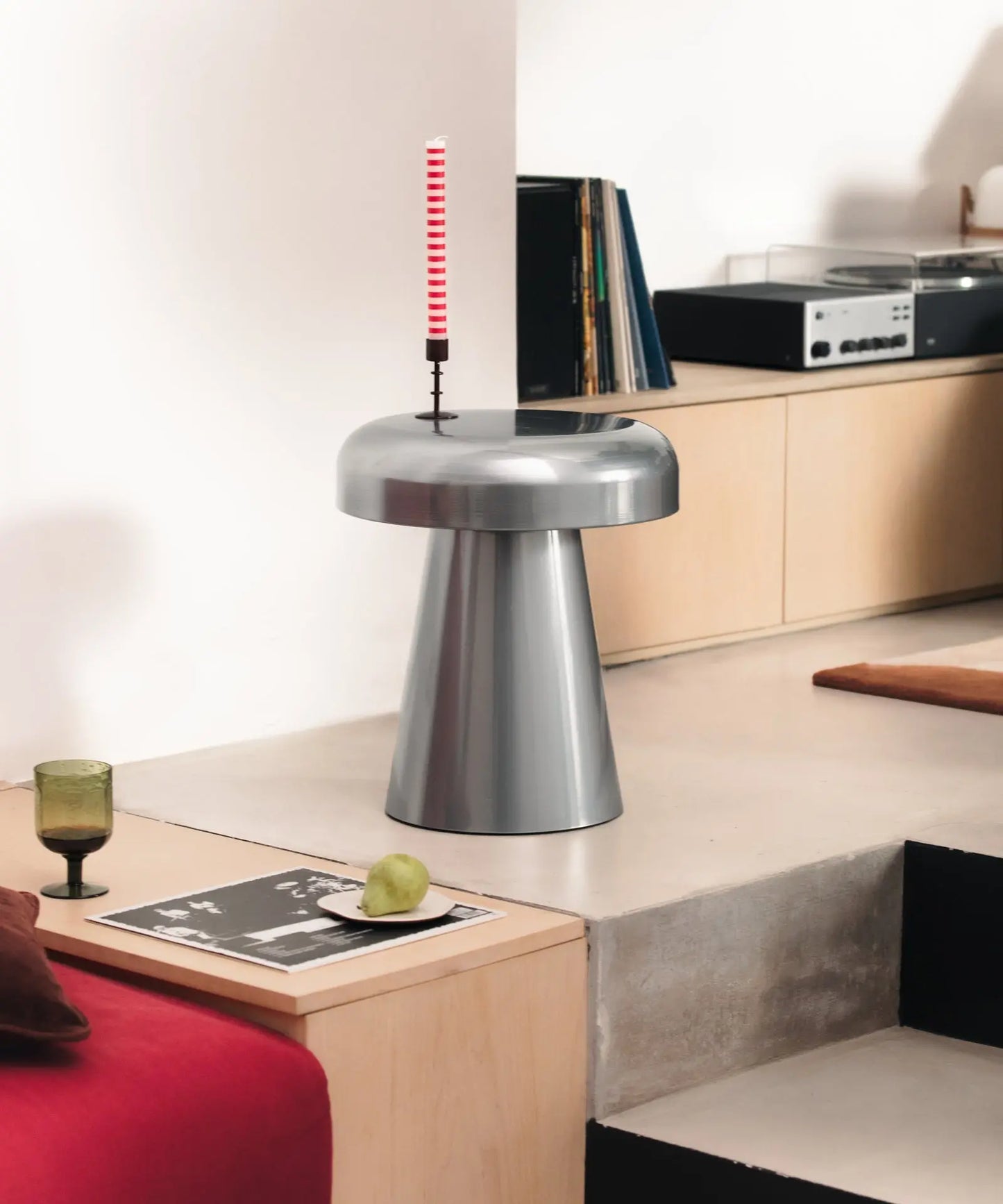 55689221636482 Mesa Auxiliar de Metal Mush (40x46 cm) Mesas Auxiliares Northdeco