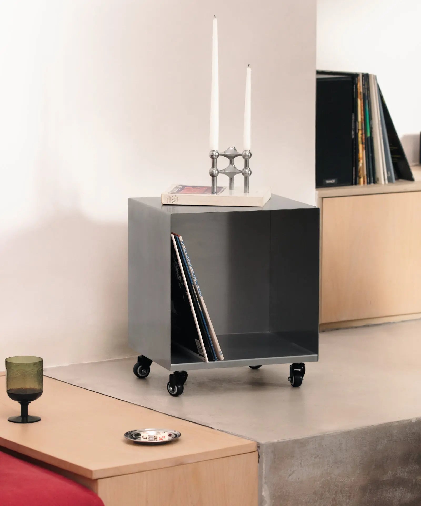 55690989371778 Mesita auxiliar de metal Metv (42x37 cm) Mesas Auxiliares Northdeco