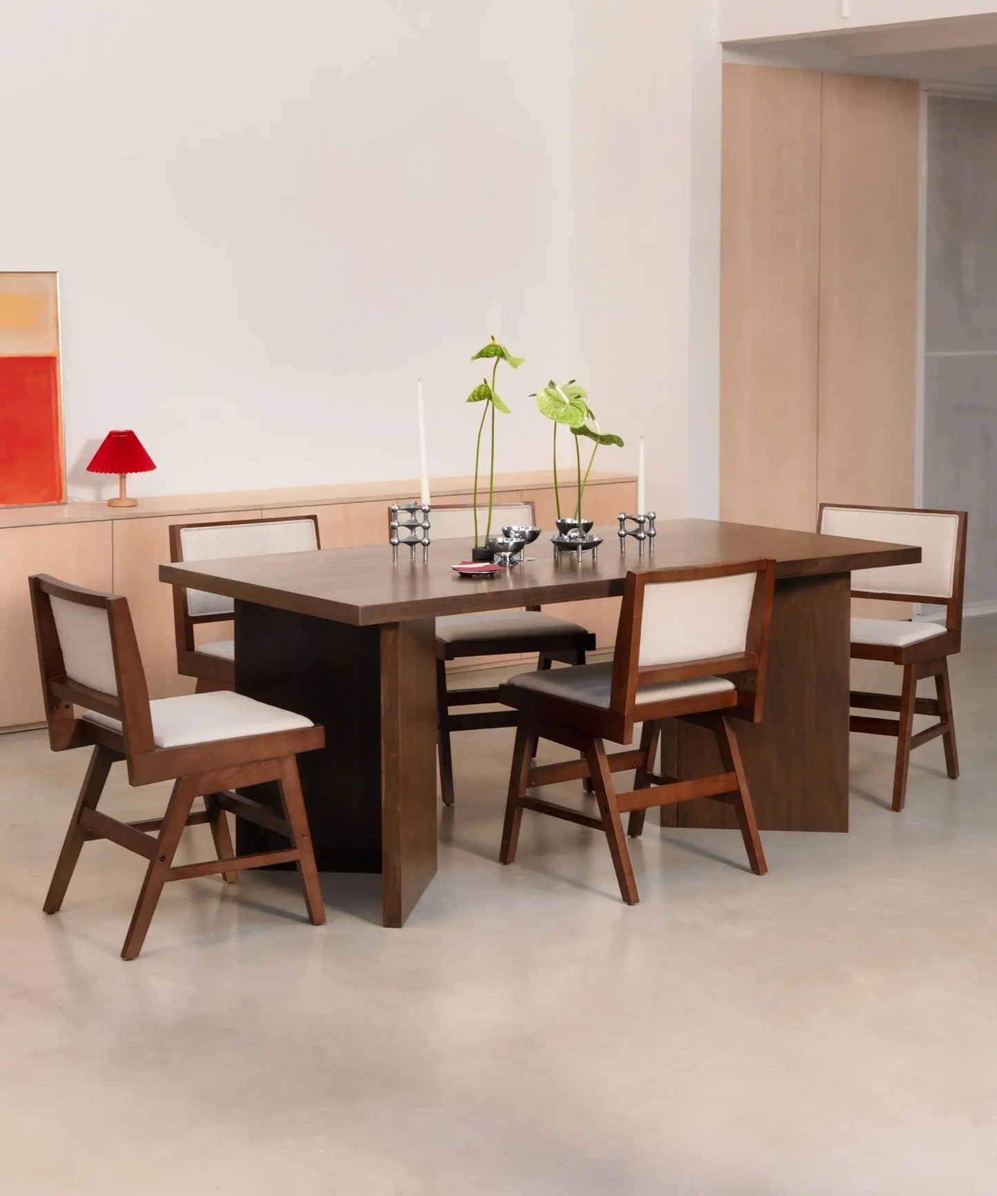 49046892183889 Mesa de Comedor Rectangular en Madera Gaia (180x90 cm) Mesas de Madera Northdeco