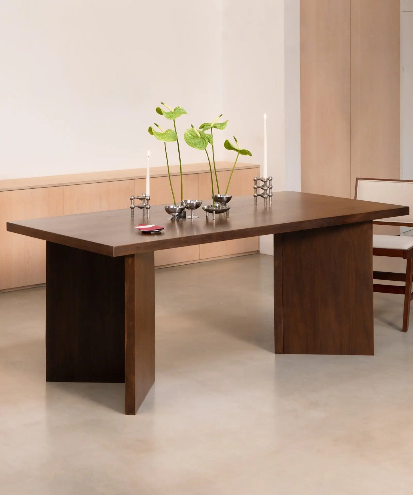 49046892183889 Mesa de Comedor Rectangular en Madera Gaia (180x90 cm) Mesas de Madera Northdeco
