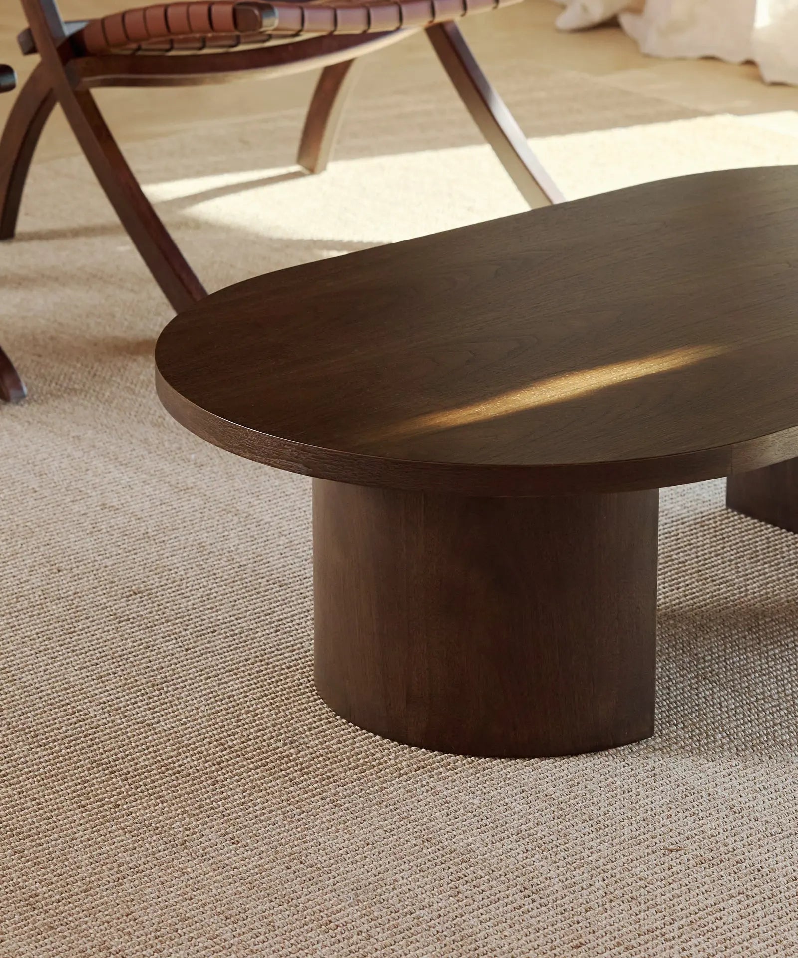 55061913076098 Mesa de Centro Ovalada en Madera Lily (120 cm) Mesas de Madera Northdeco