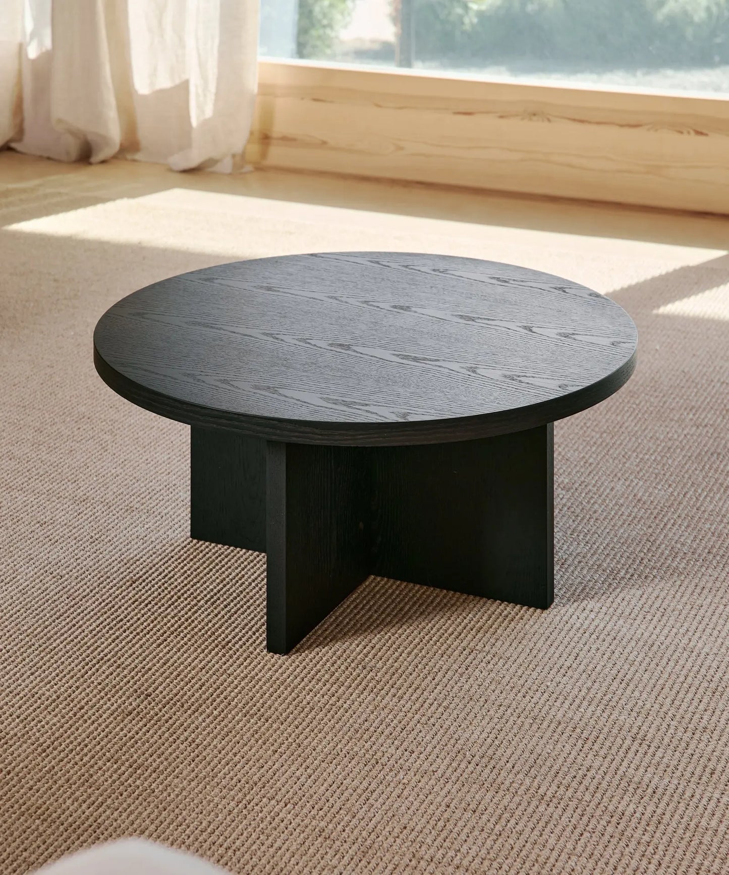 YESHOMY Round Coffee Table Tavolino Rotondo per Soggiorno, in Legno massello, portaoggetti a 2 Ripiani, Design a Cerchio Centrale, 80 x 80 x 45 cm, Colore: caffè, Espresso YESHOMY Round Coffee Table Tavolino Rotondo per Soggiorno, in Legno massello, portaoggetti a 2 Ripiani, Design a Cerchio Centrale, 80 x 80 x 45 cm, Colore: caffè, Espresso