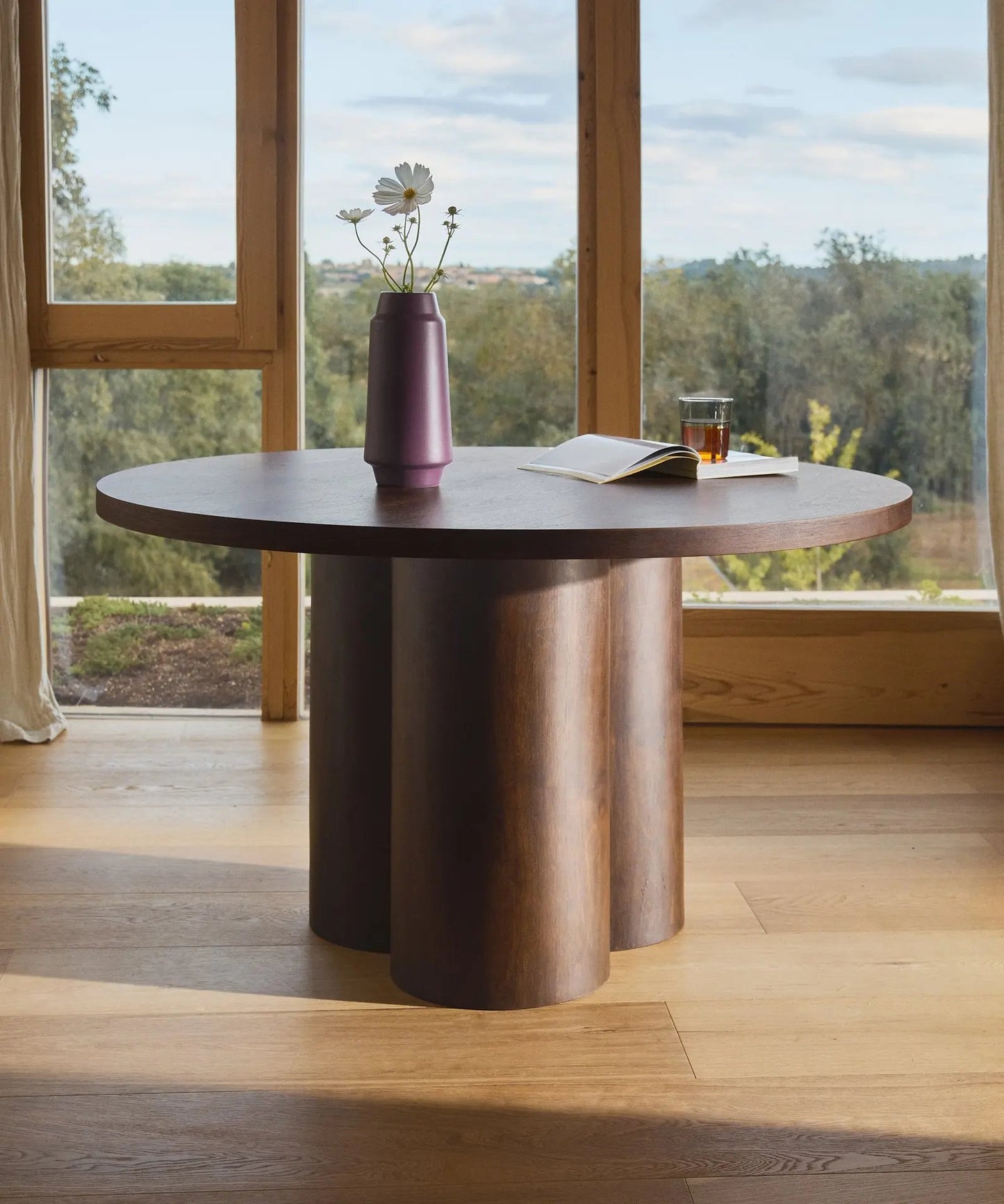 48780832604497 Mesa de Comedor Redonda en Madera Irene (120 cm) Mesas de Madera Northdeco