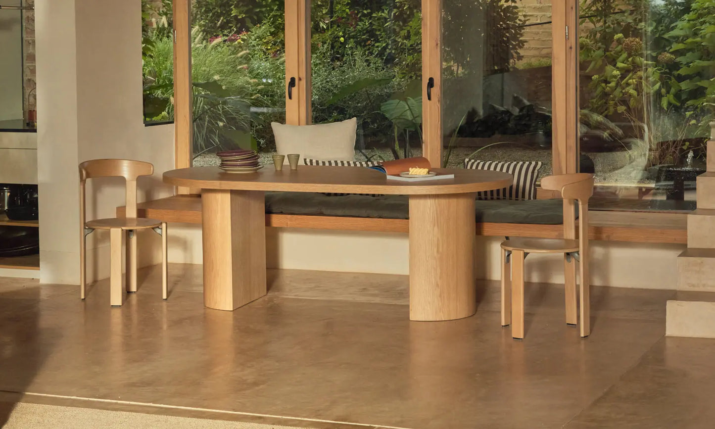 55061959147906 Mesa de Comedor Ovalada de Madera Lily (200 x 100 cm) Mesas de Madera Northdeco