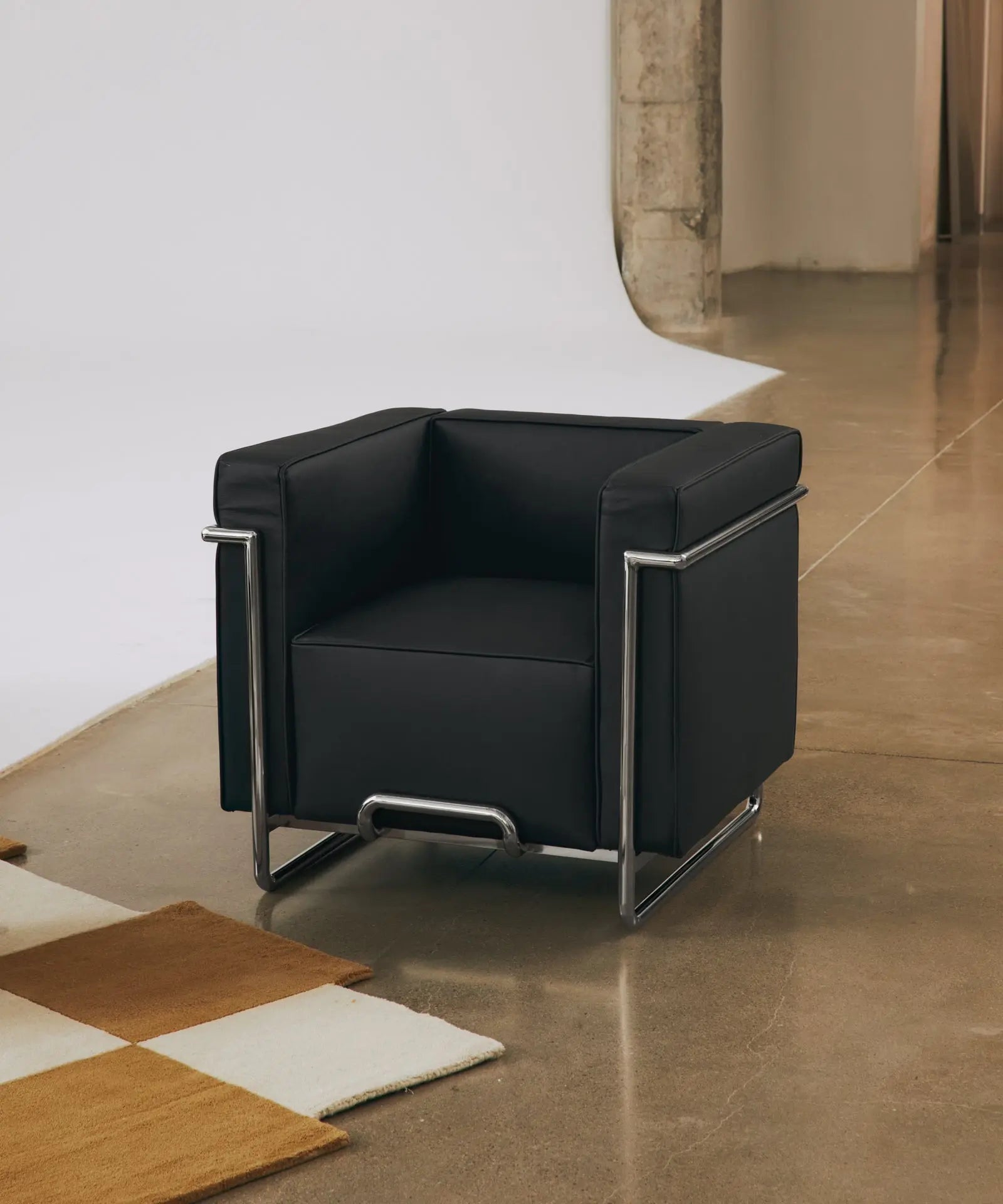 46684266627409 Sofá en Piel y Acero Box Sillones de piel Northdeco