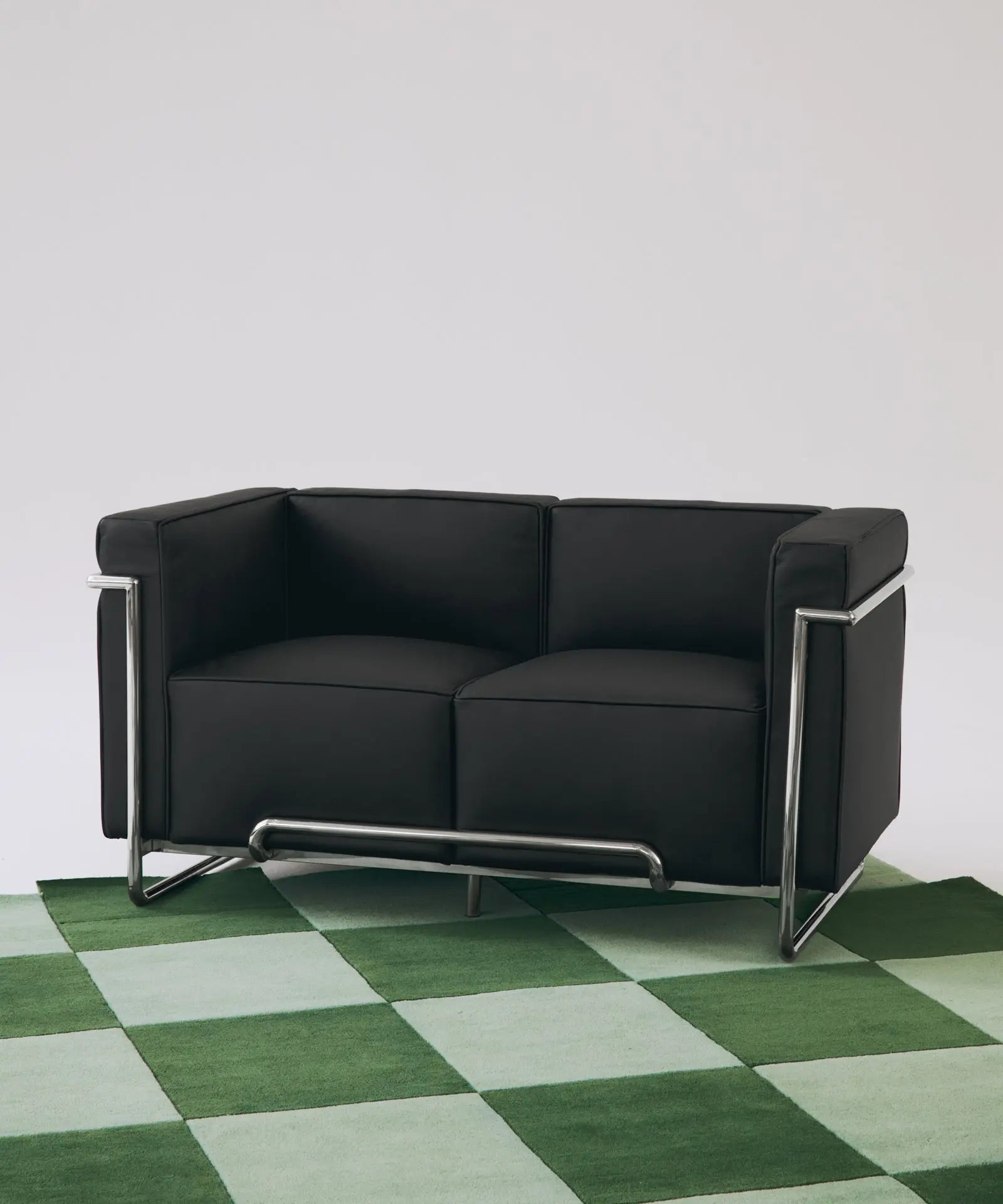 46684385018193 Sofá de 2 Plazas en Piel Italiana y Metal Box Sofás de Piel Northdeco