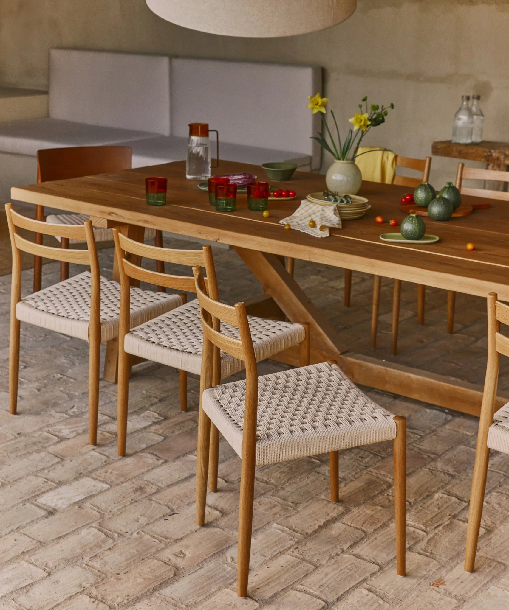 48593937662289 Silla de Comedor de Madera y Cuerda Trenzada Nona Sillas de madera Northdeco