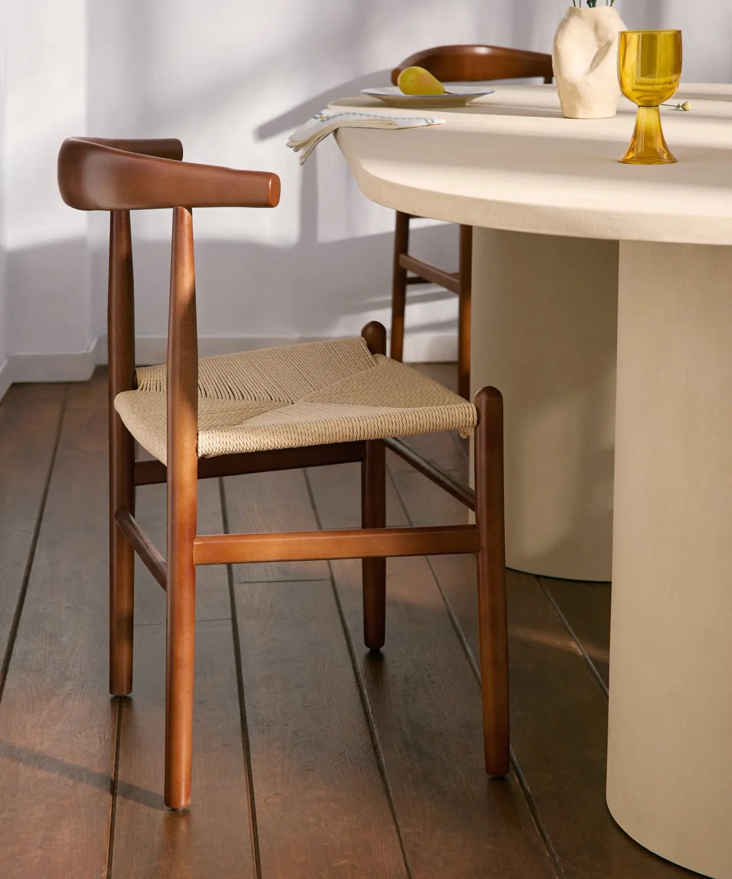 48427835031889 Silla de Comedor en Madera y Cuerda Trenzada Hela Sillas de madera Northdeco