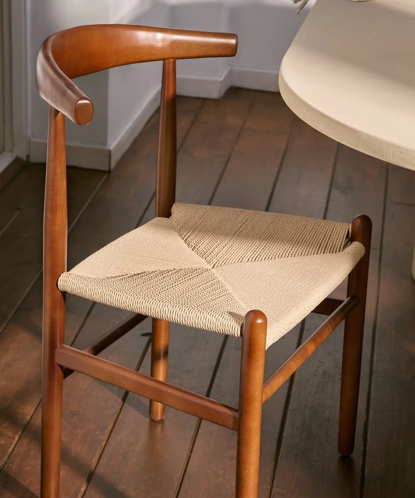 48427835031889 Silla de Comedor en Madera y Cuerda Trenzada Hela Sillas de madera Northdeco