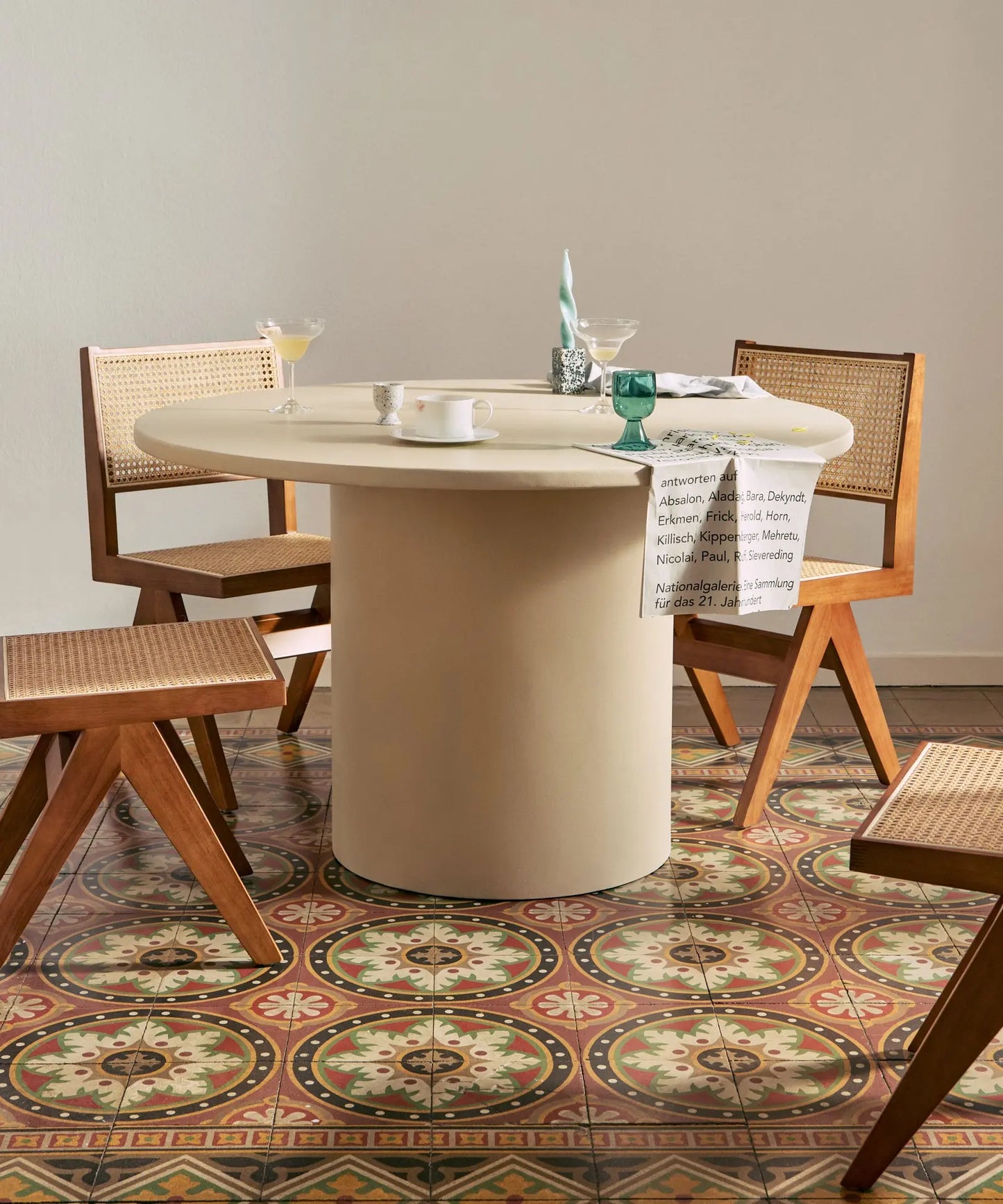 46643730383185 Silla de Comedor en Madera y Ratán Chiara Sillas de Madera Northdeco