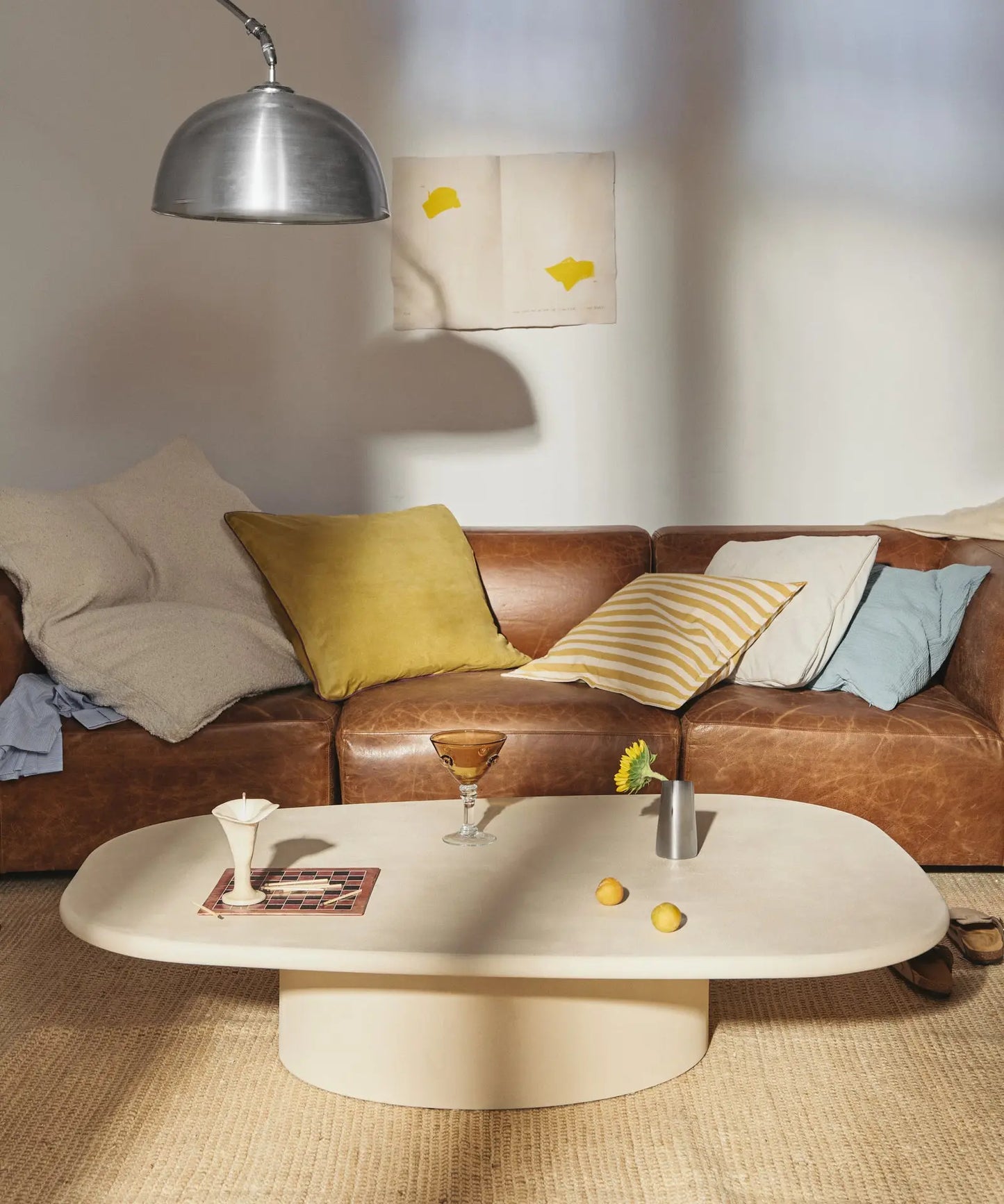 55284172358018 Mesa de Centro Alargada en Microcemento Lira (135 cm) Mesas de Madera Northdeco