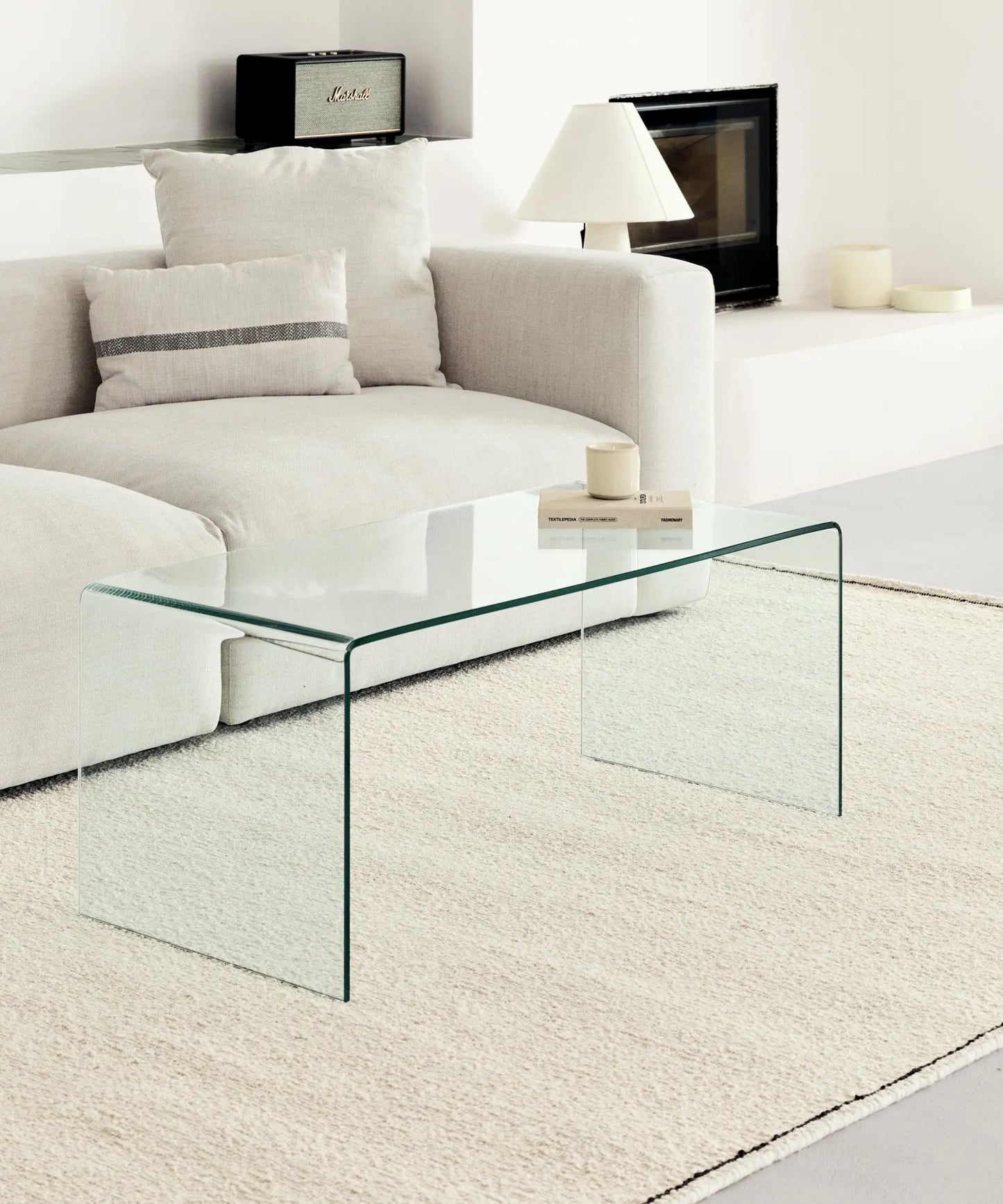 42171638317235 Mesa de Centro Rectangular de Cristal Templado Cheval (100 cm) Mesas de Cristal Northdeco