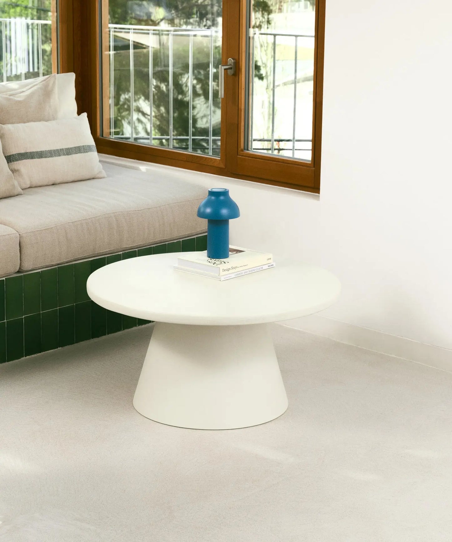 55284398293378 Mesa de Centro Redonda en Microcemento Hera (80 cm) Mesas de Centro Northdeco