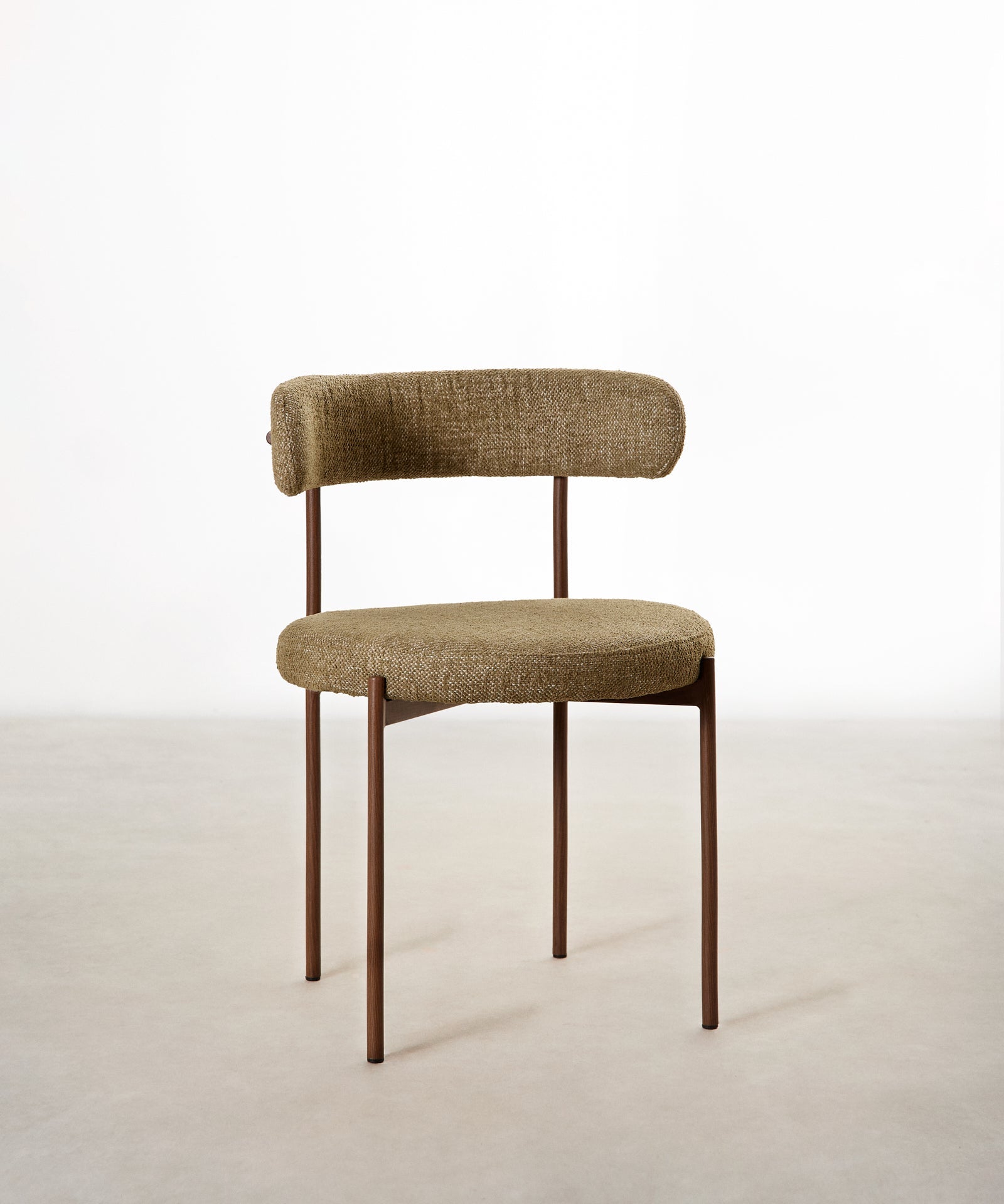 Chaise de salle à manger en tissu et bois Alexia