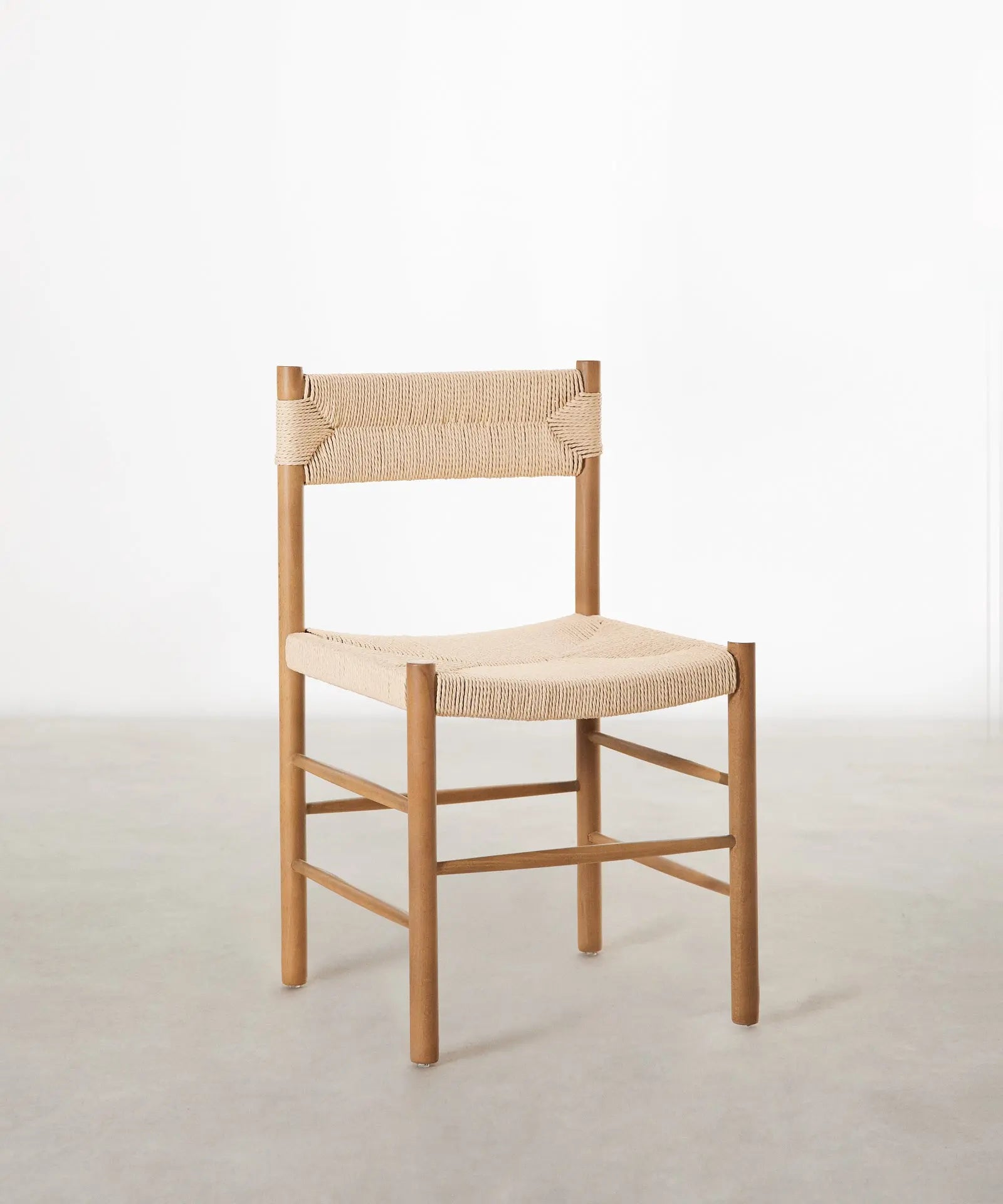 55636029636994 Silla de Comedor en Madera y Cuerda Trenzada Alona  Northdeco