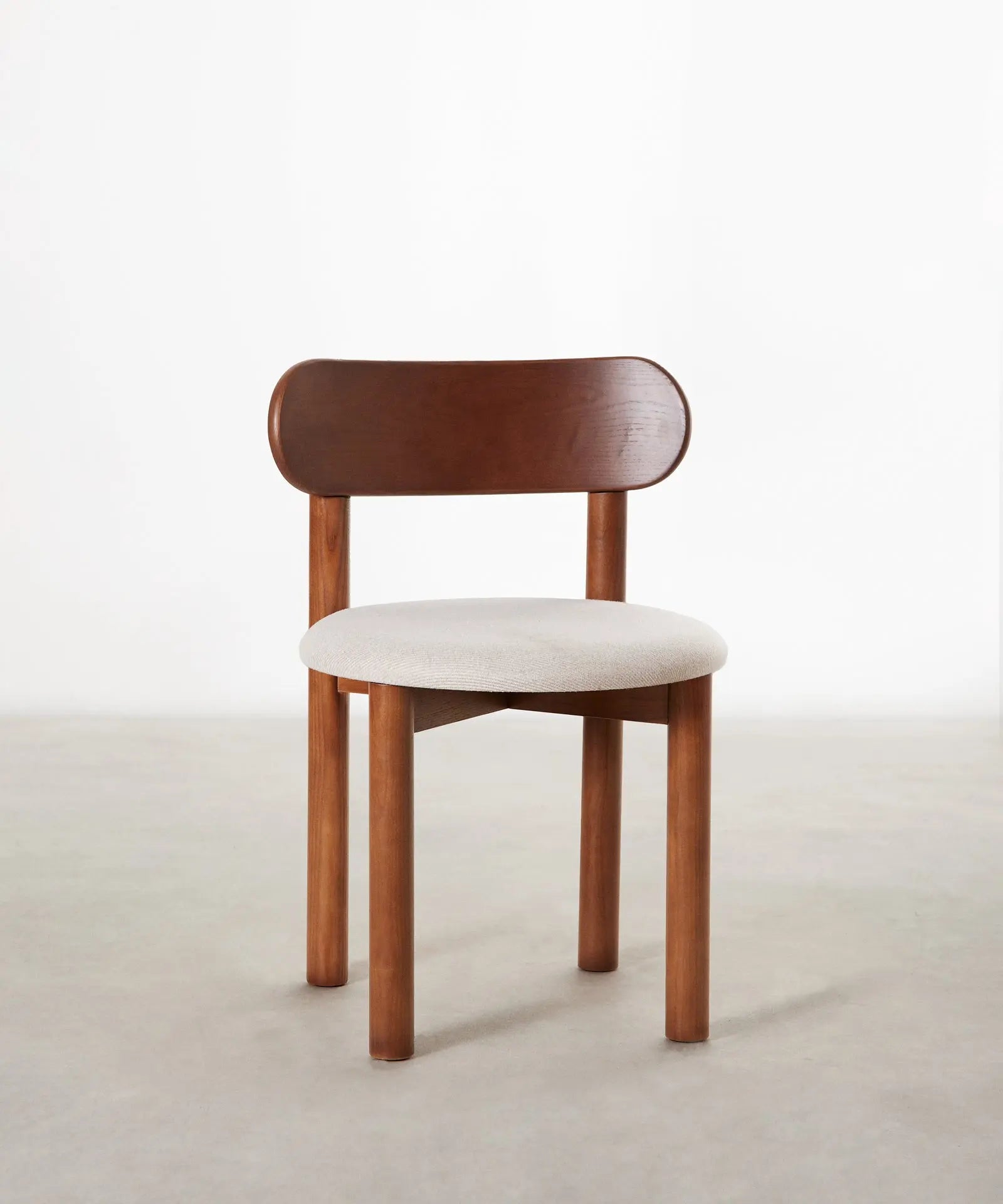 55651798876546 Silla de Comedor en Madera Tapizada Bianca Sillas Nórdicas Northdeco