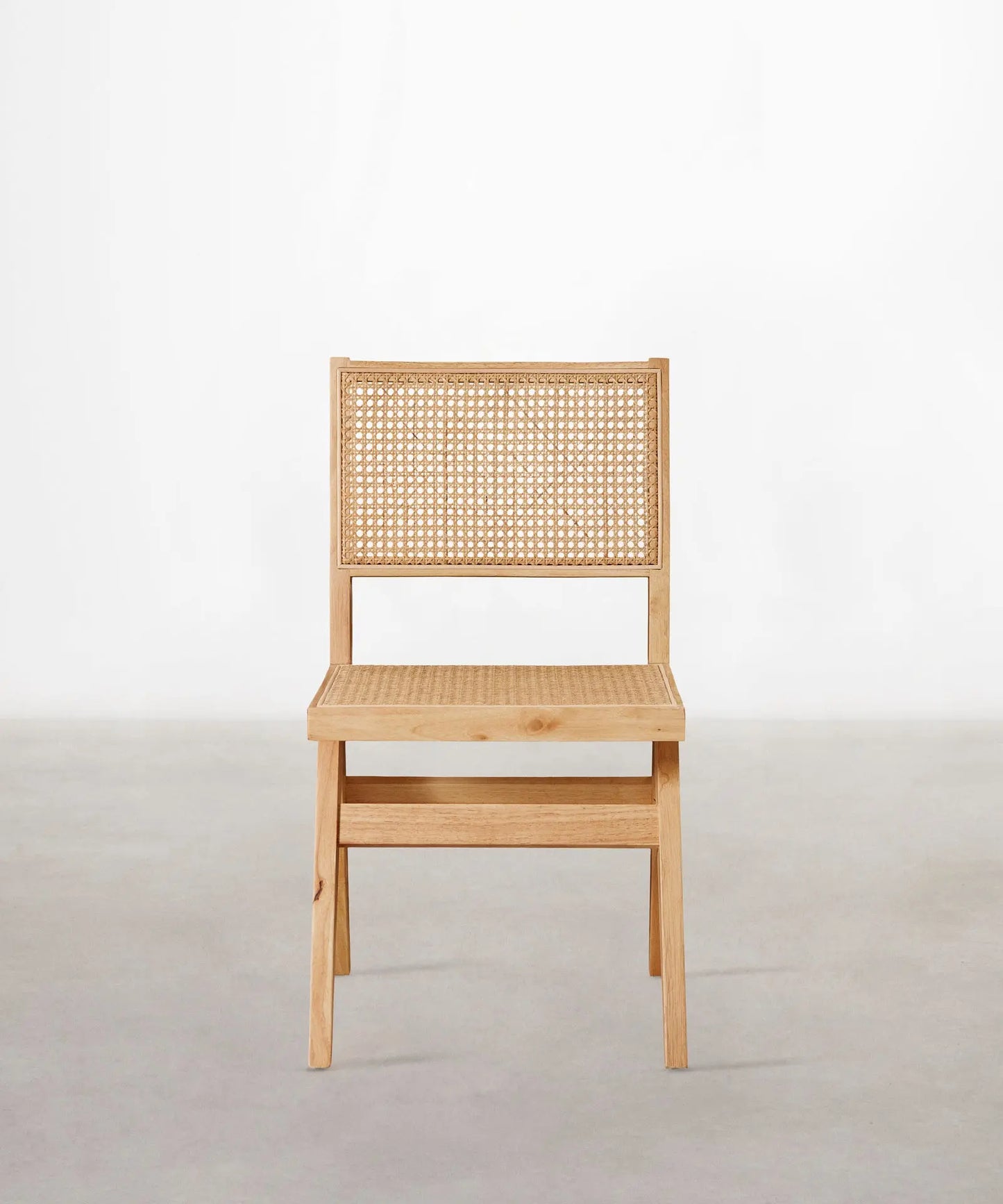 46643730350417 Silla de Comedor en Madera y Ratán Chiara Sillas de Madera Northdeco