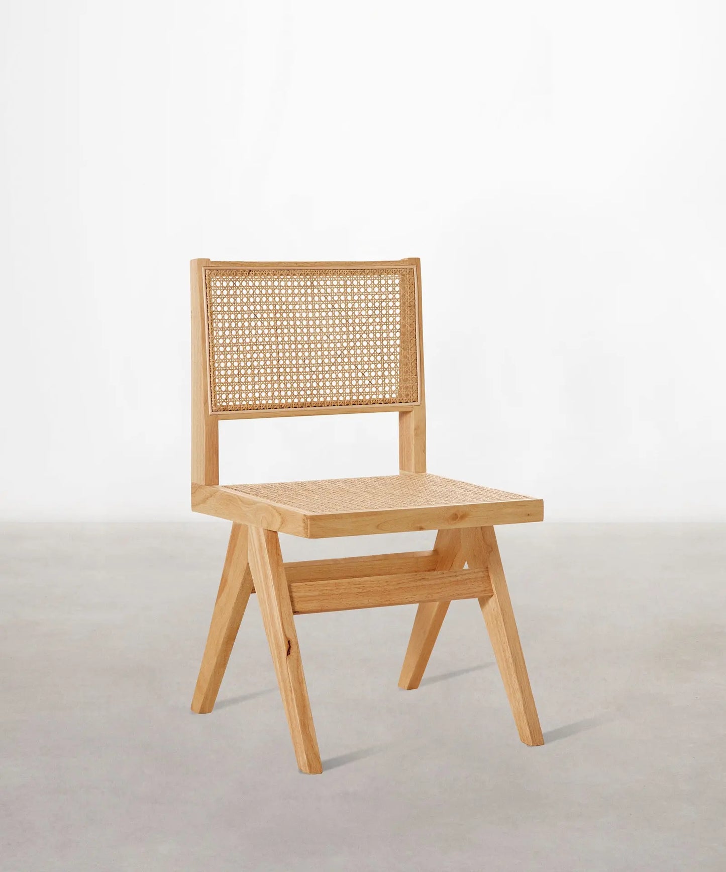 46643730350417 Silla de Comedor en Madera y Ratán Chiara Sillas de Madera Northdeco