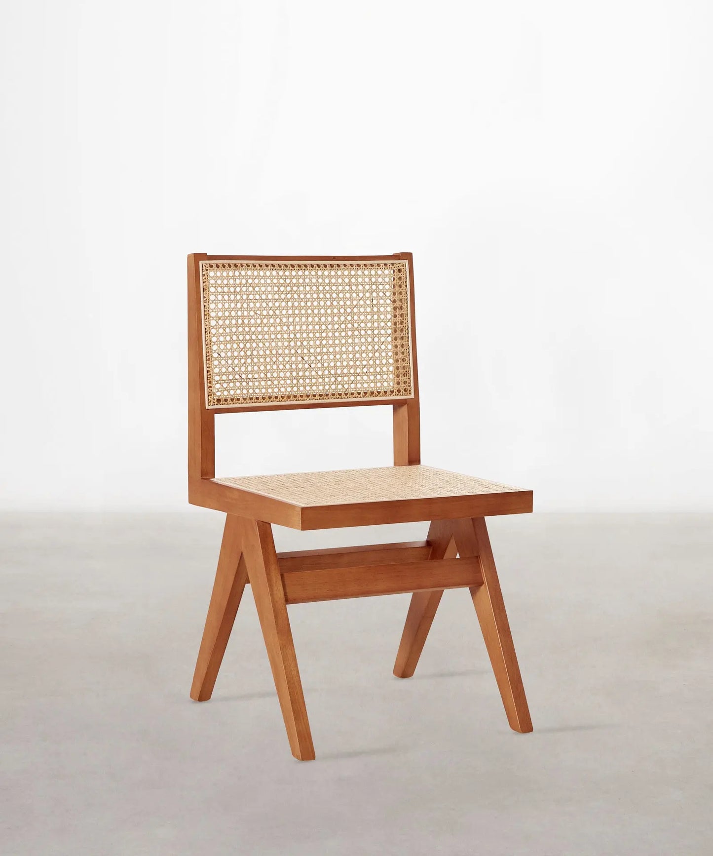 46643730383185 Silla de Comedor en Madera y Ratán Chiara Sillas de Madera Northdeco