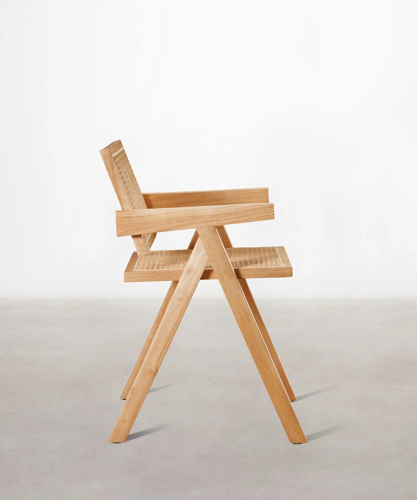 46640545988945 Silla de Comedor en Madera y Ratán con Reposabrazos Chiara Arms Sillas de Madera Northdeco