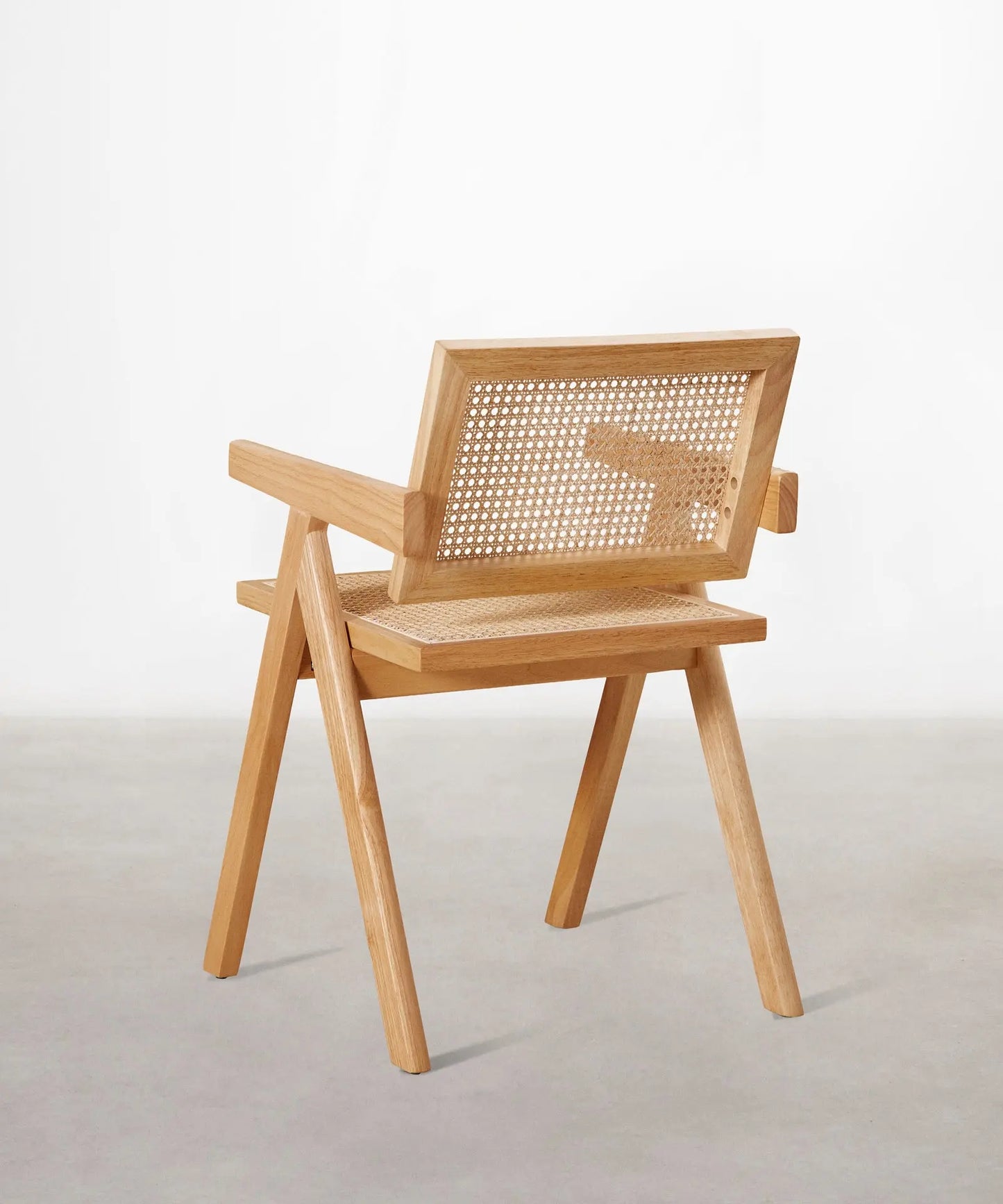 46640545988945 Silla de Comedor en Madera y Ratán con Reposabrazos Chiara Arms Sillas de Madera Northdeco