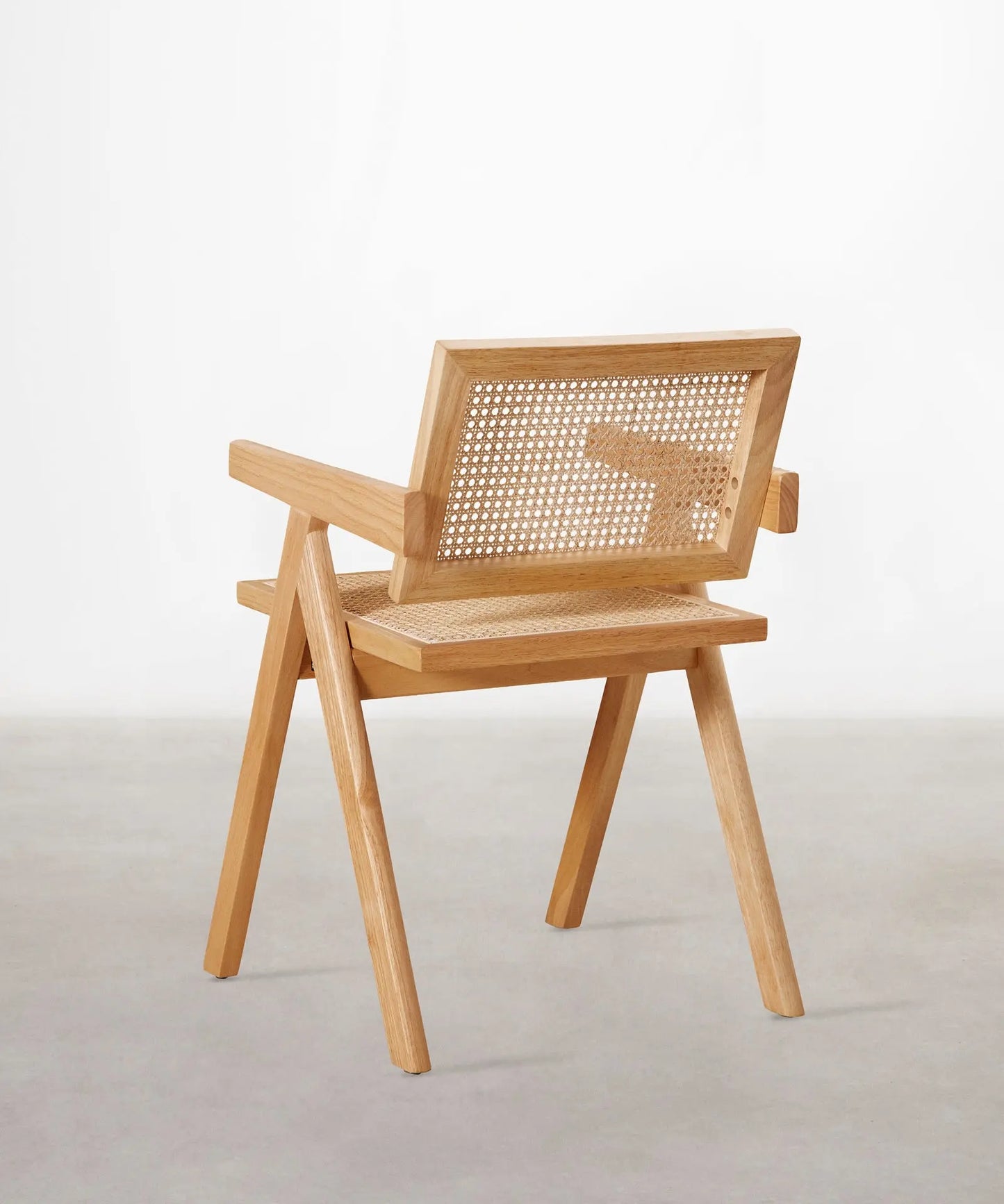 46640545988945 Silla de Comedor en Madera y Ratán con Reposabrazos Chiara Arms Sillas de Madera Northdeco