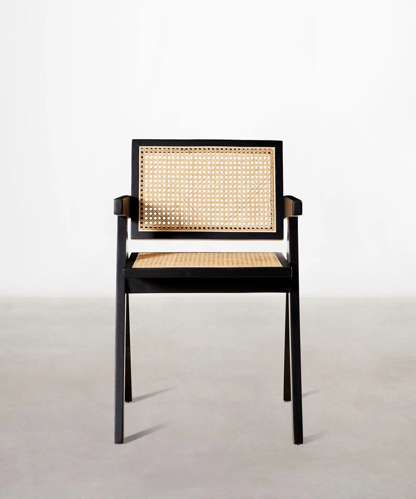 46640546087249 Silla de Comedor en Madera y Ratán con Reposabrazos Chiara Arms Sillas de Madera Northdeco