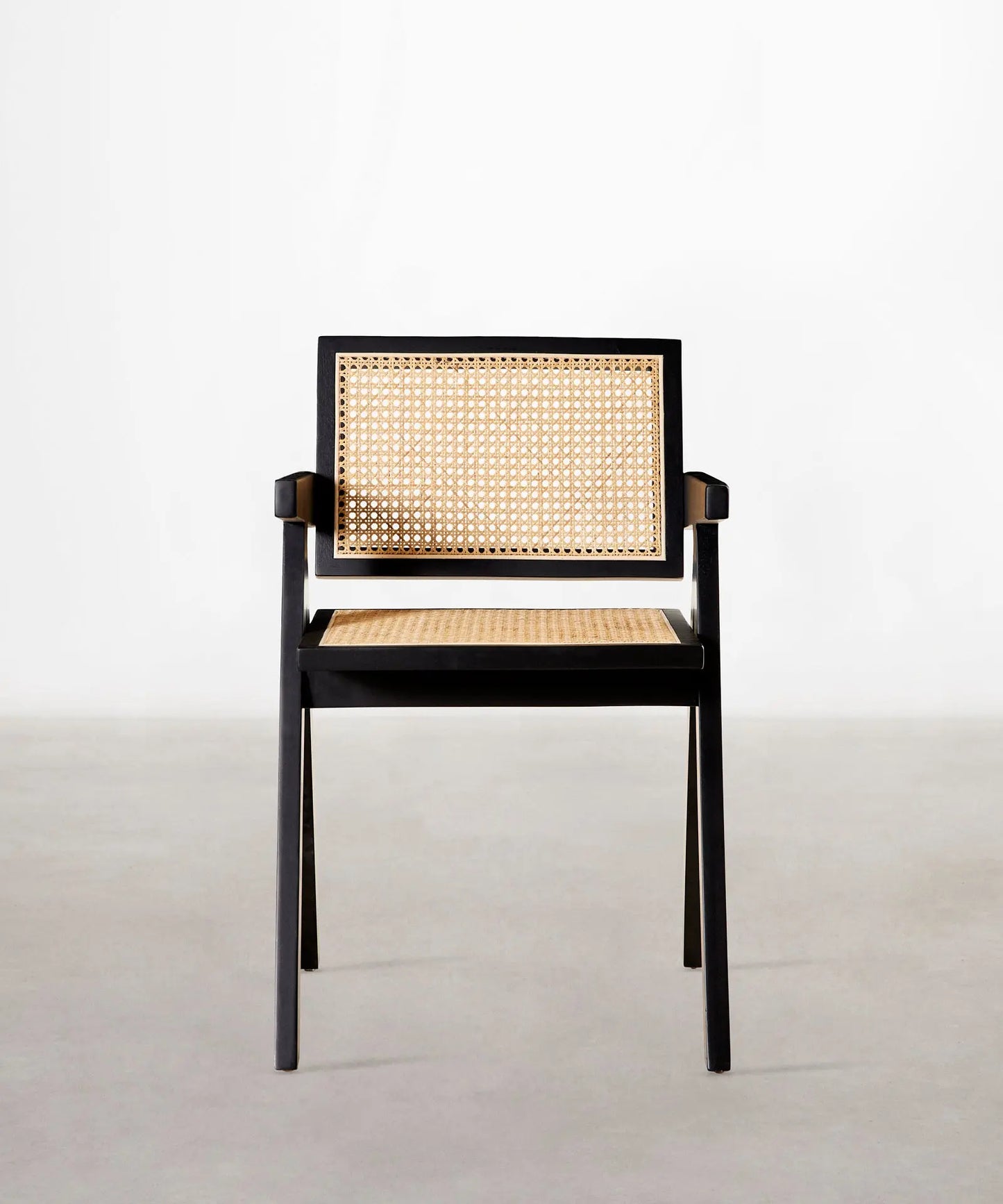 46640546087249 Silla de Comedor en Madera y Ratán con Reposabrazos Chiara Arms Sillas de Madera Northdeco