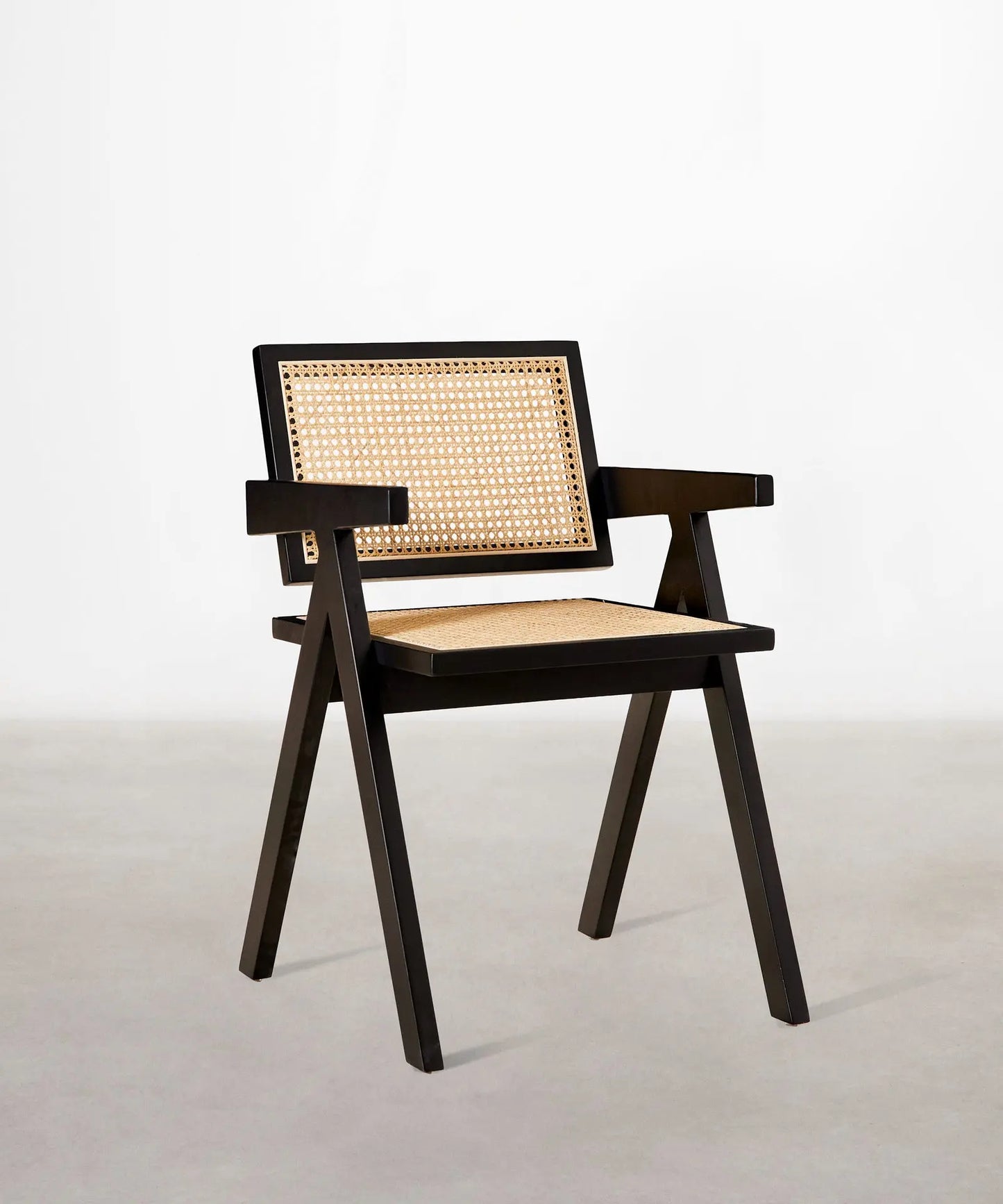 46640546087249 Silla de Comedor en Madera y Ratán con Reposabrazos Chiara Arms Sillas de Madera Northdeco